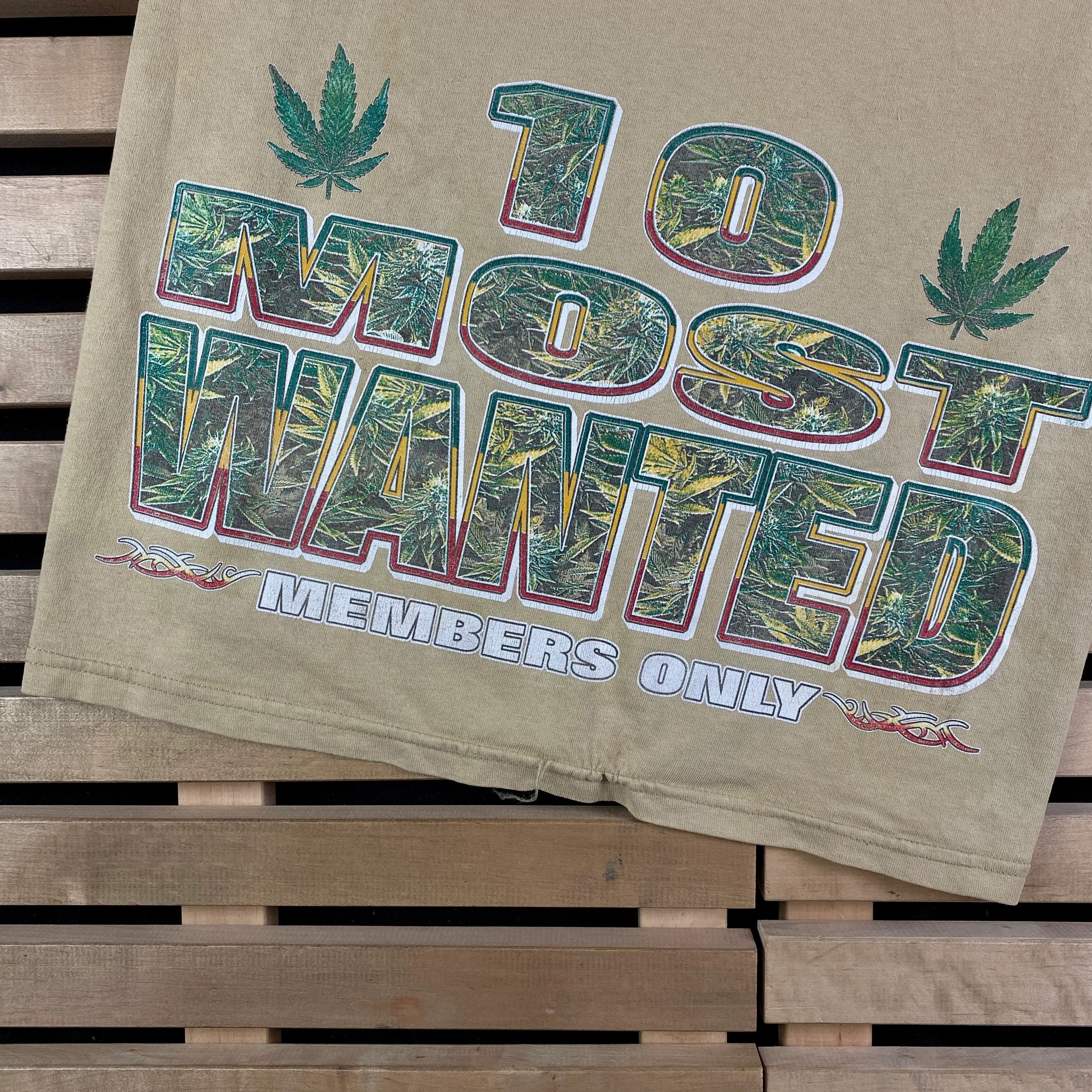 Vintage Mens Vintage T Shirt 10 Most Wanted Chronic Size XL Size US XL / EU 56 / 4 - 8 Thumbnail