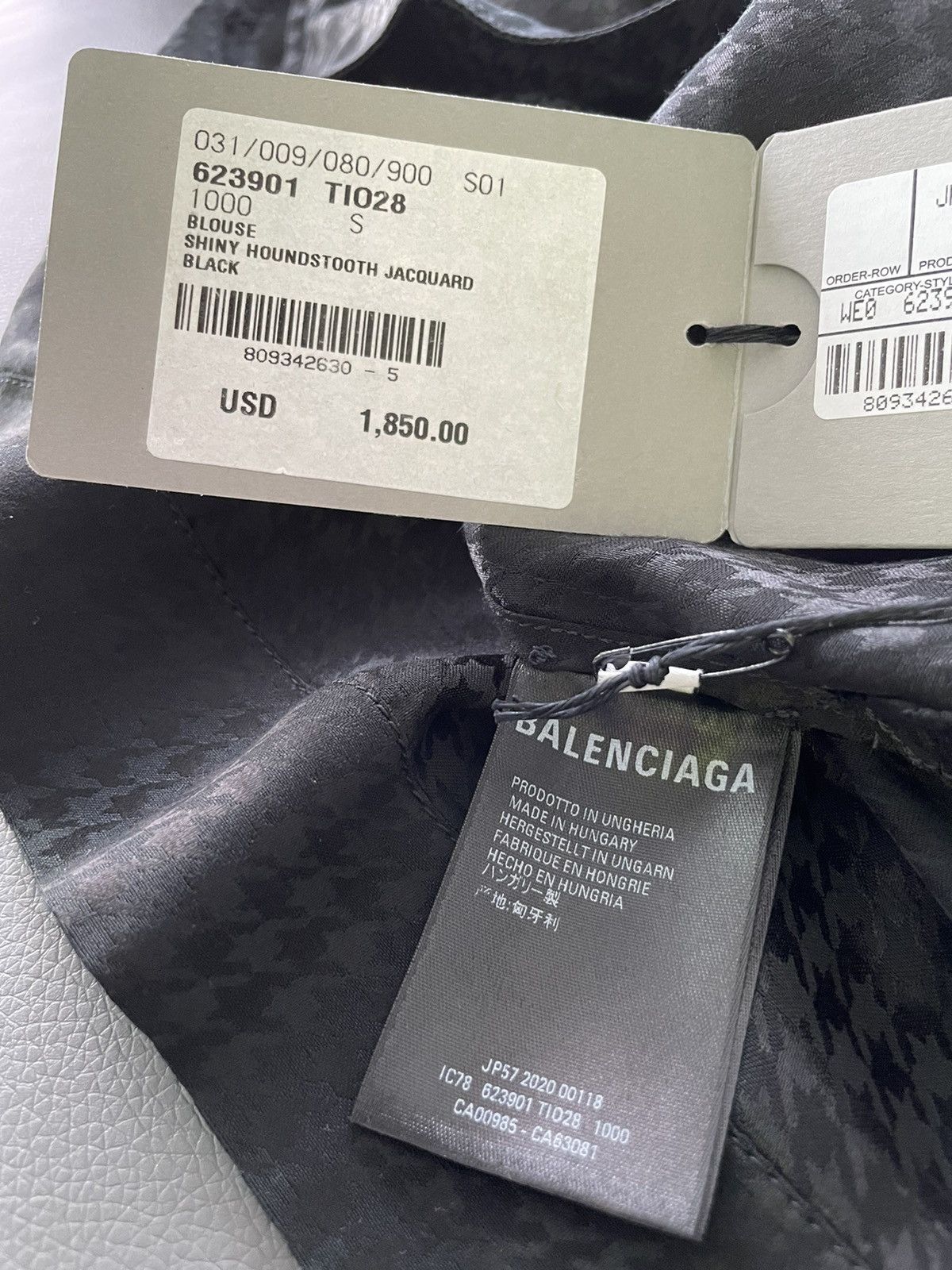 Balenciaga $2k Runway NEW Houndstooth Jacquard Windbreaker Logo Jacket Size US L / EU 52-54 / 3 - 3 Thumbnail