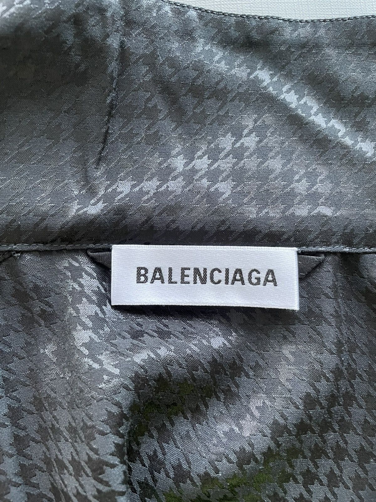 Balenciaga $2k Runway NEW Houndstooth Jacquard Windbreaker Logo Jacket Size US L / EU 52-54 / 3 - 10 Thumbnail