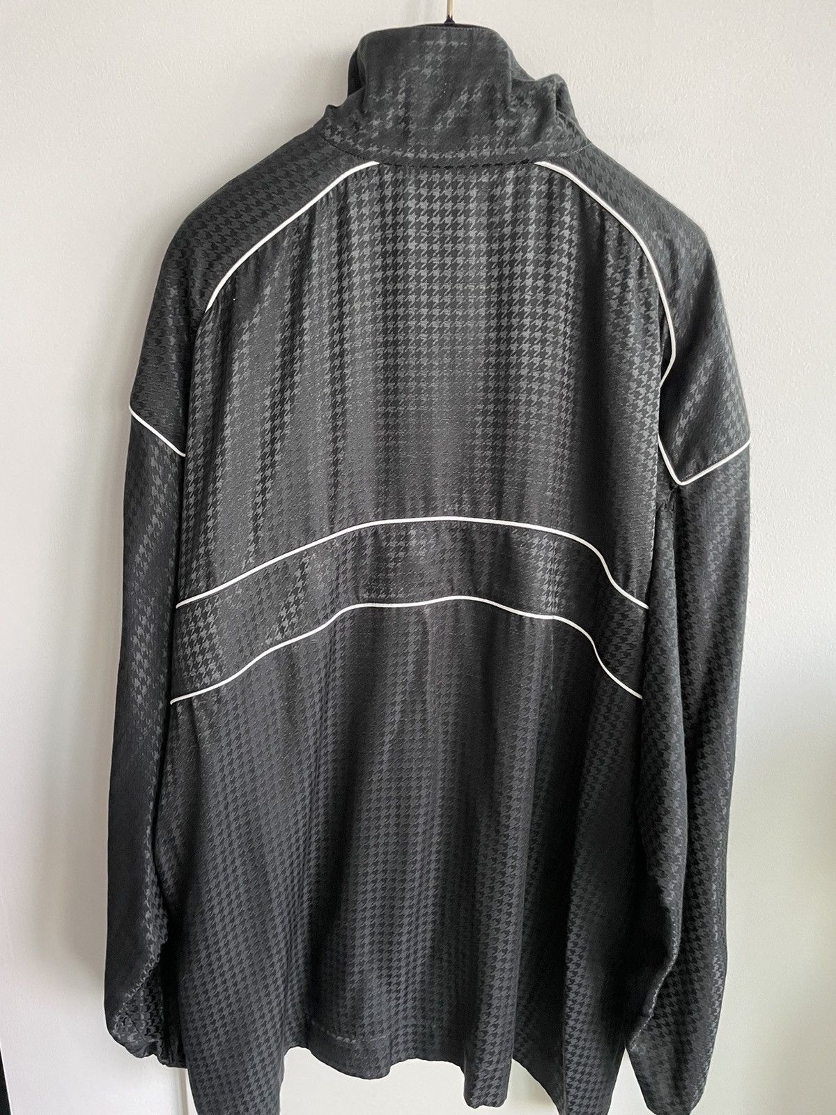 Balenciaga $2k Runway NEW Houndstooth Jacquard Windbreaker Logo Jacket Size US L / EU 52-54 / 3 - 12 Thumbnail