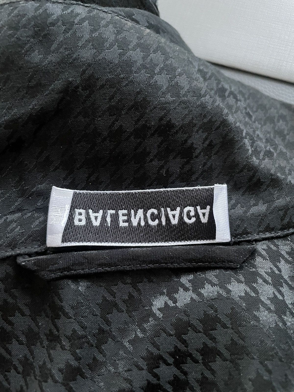 Balenciaga $2k Runway NEW Houndstooth Jacquard Windbreaker Logo Jacket Size US L / EU 52-54 / 3 - 21 Thumbnail