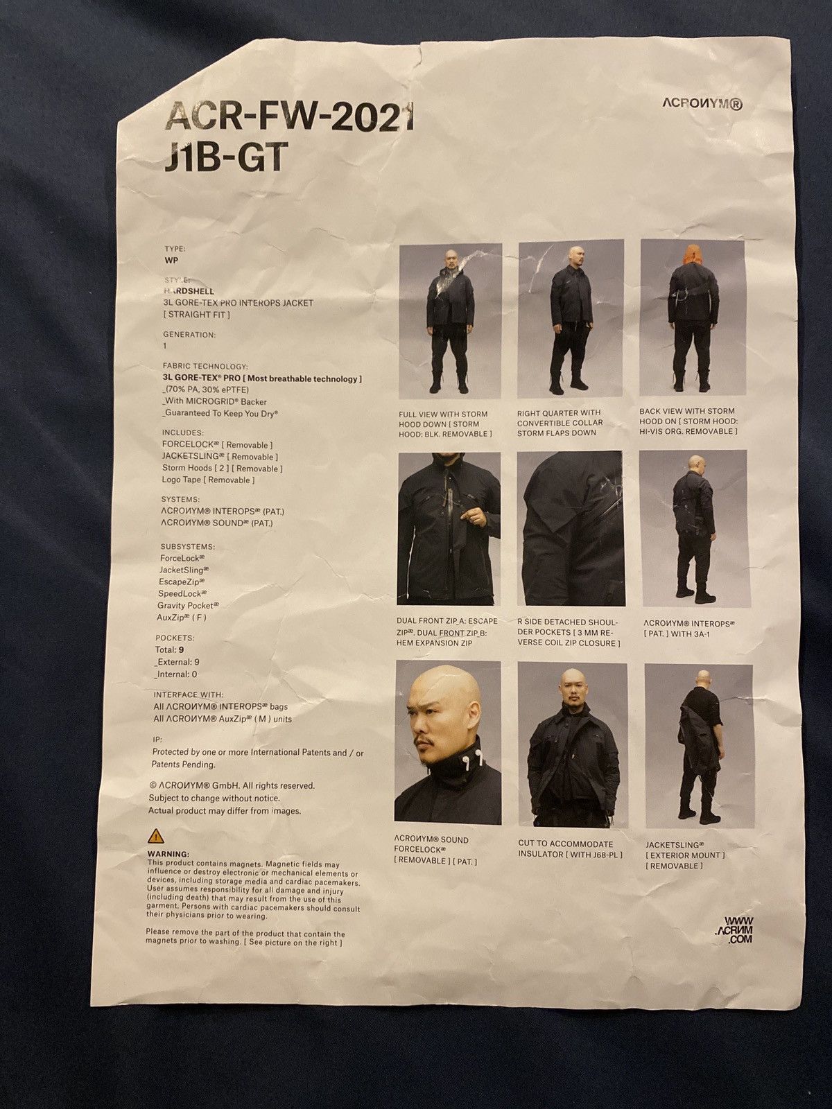 Acronym J1B-GT Multi raf green Size US L / EU 52-54 / 3 - 6 Thumbnail