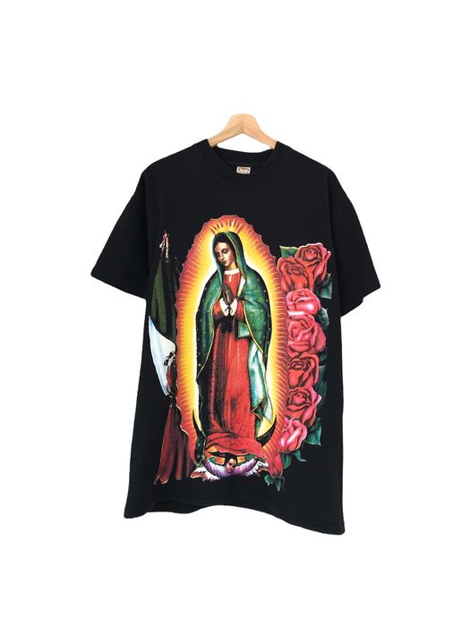 Vintage 90s Virgin Mary Virgen Maria de Guadalupe Bootleg Tee