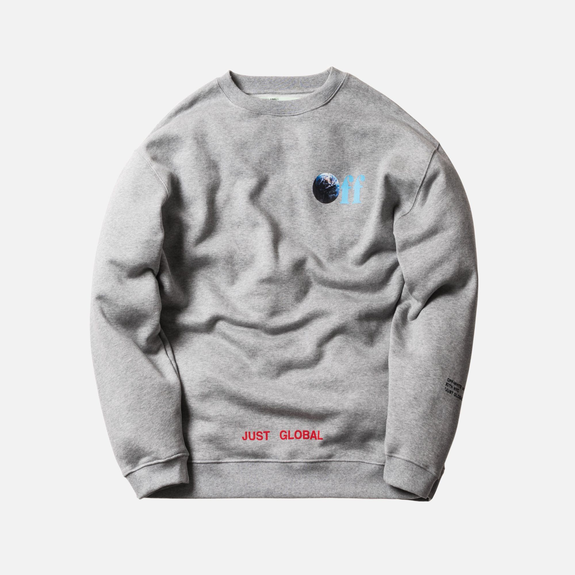 Off-White KITH X OFF-WHITE JUST GLOBAL CREWNECK | Grailed