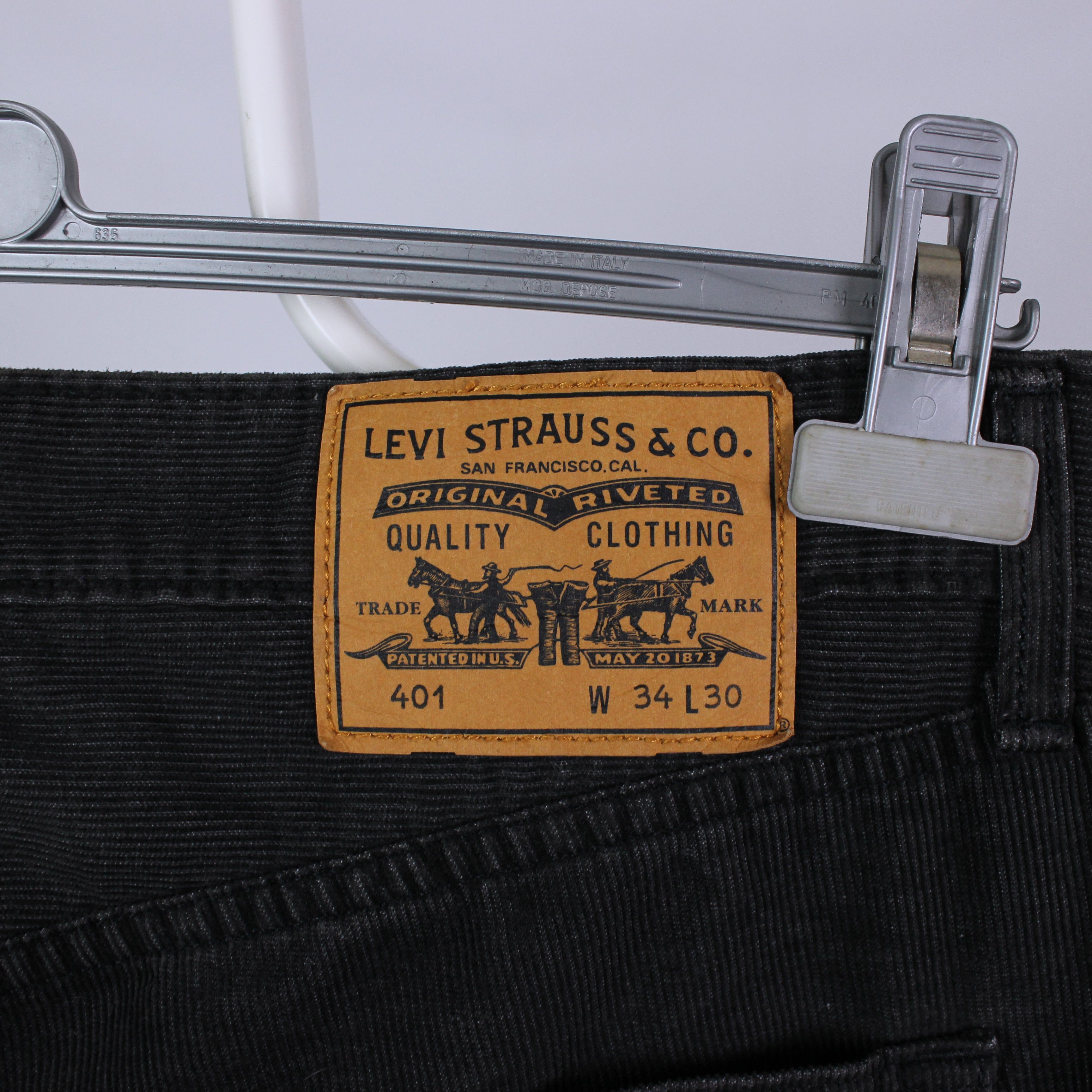 Levi's Vintage levis 401 jeans denim rare velvet black 34 30 Size US 34 / EU 50 - 2 Thumbnail
