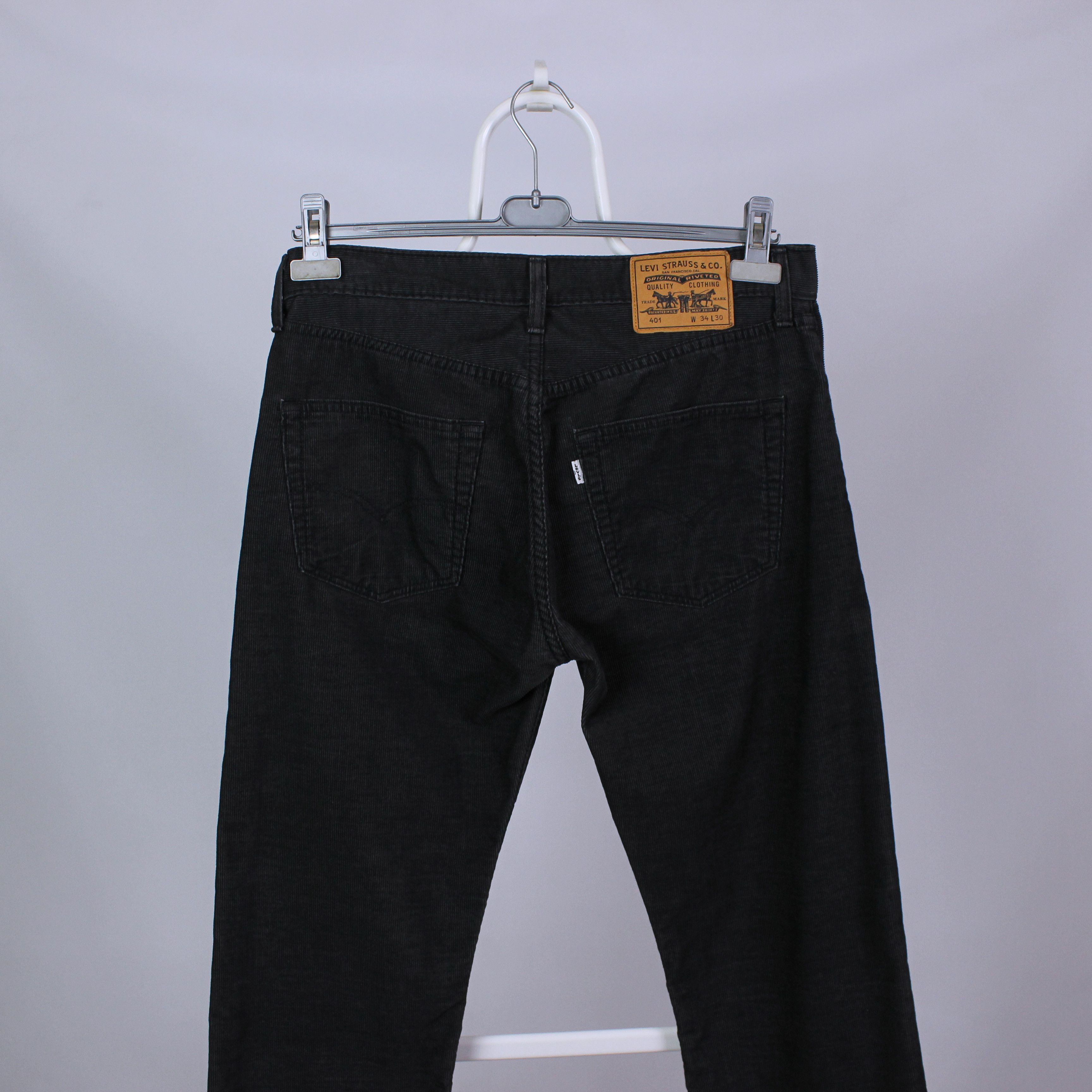 Levi's Vintage levis 401 jeans denim rare velvet black 34 30 Size US 34 / EU 50 - 3 Thumbnail