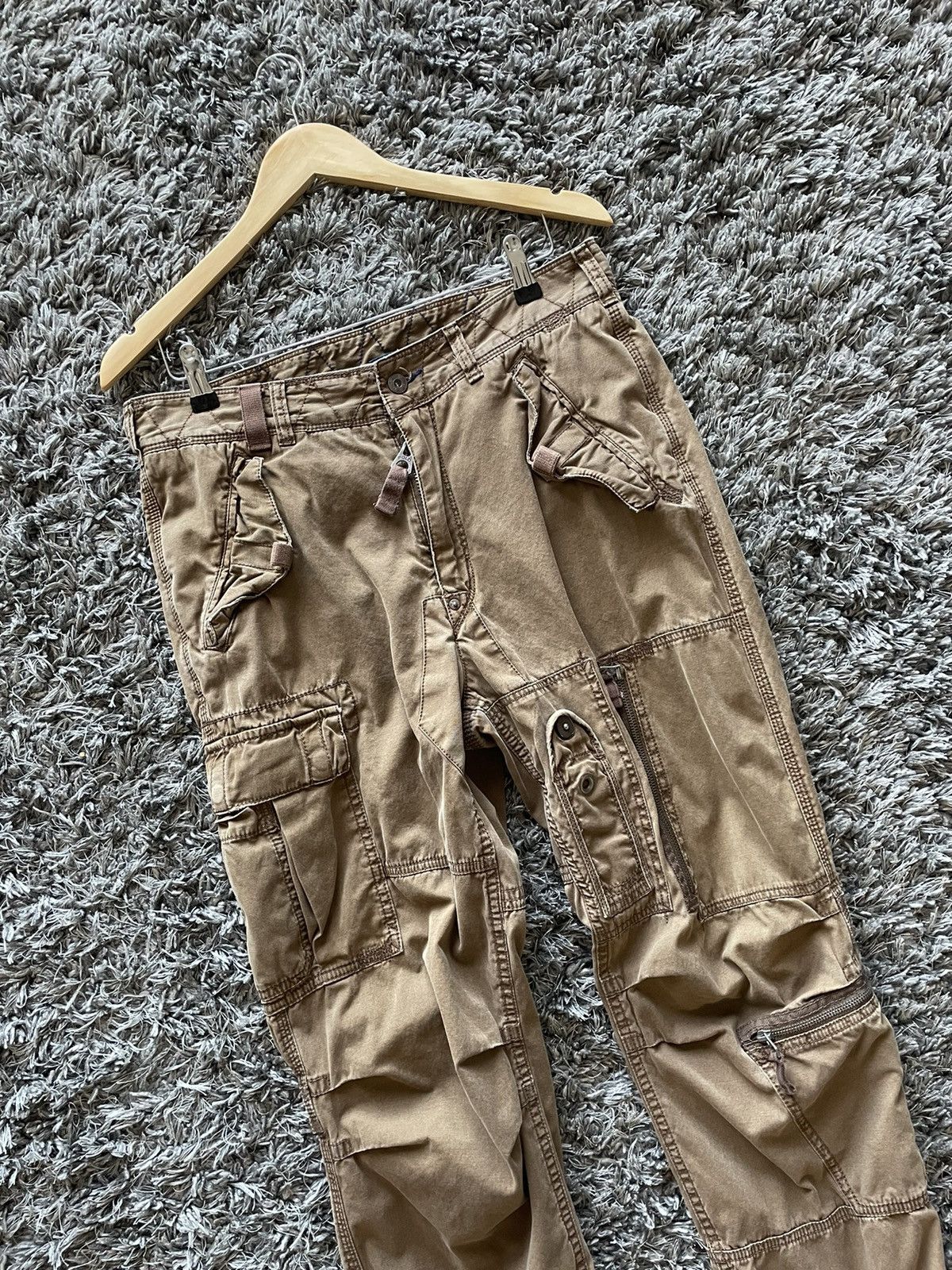 Polo Ralph Lauren × Vintage Vintage Polo Ralph Lauren Brown Utility Pants 32x30 Military Size US 30 / EU 46 - 2 Thumbnail