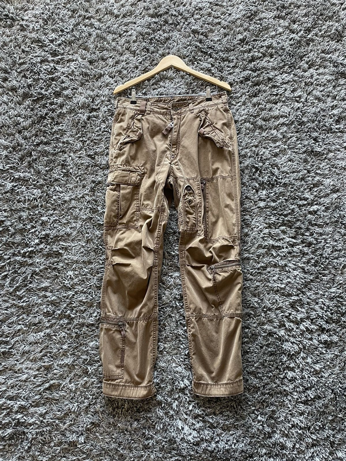 Polo Ralph Lauren × Vintage Vintage Polo Ralph Lauren Brown Utility Pants 32x30 Military Size US 30 / EU 46 - 1 Thumbnail