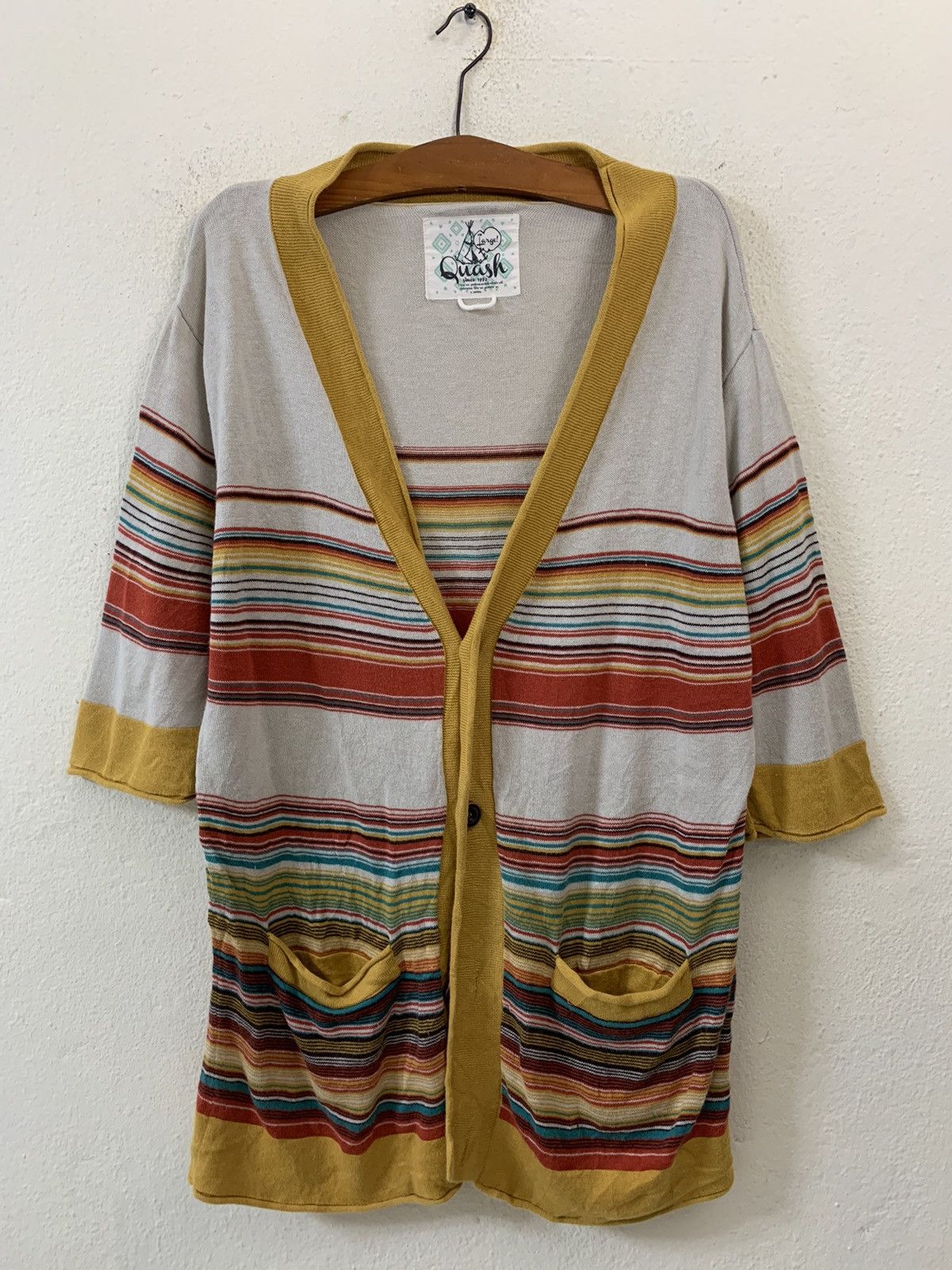 Japanese Brand Quash Multicolor Cardigan Size US M / EU 48-50 / 2 - 1 Thumbnail
