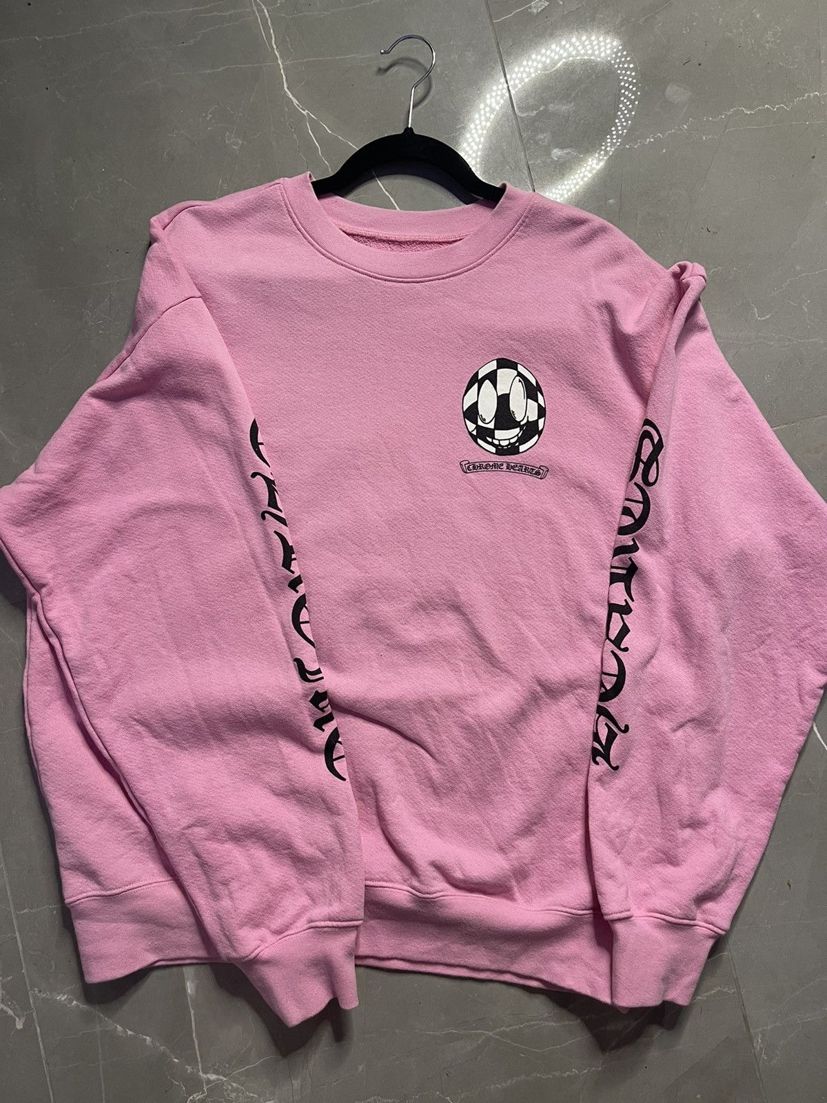 Chrome Hearts Chrome Hearts Vanity Affair Pink Crewneck Sweater | Grailed