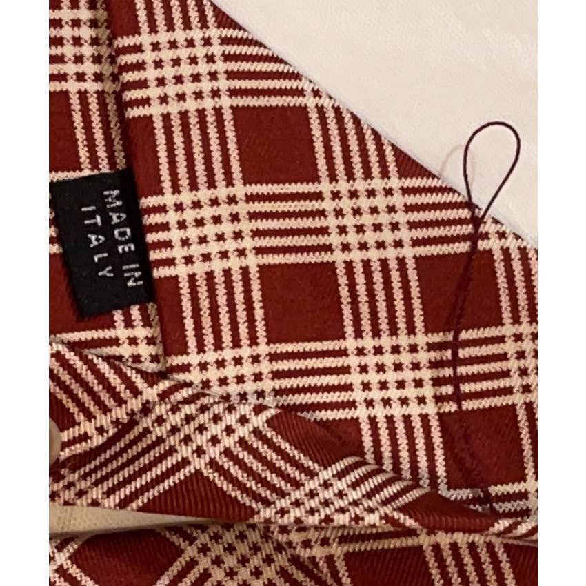 Vintage Borrelli Napoli Silk Neck Tie ~ Red ~ Geometric