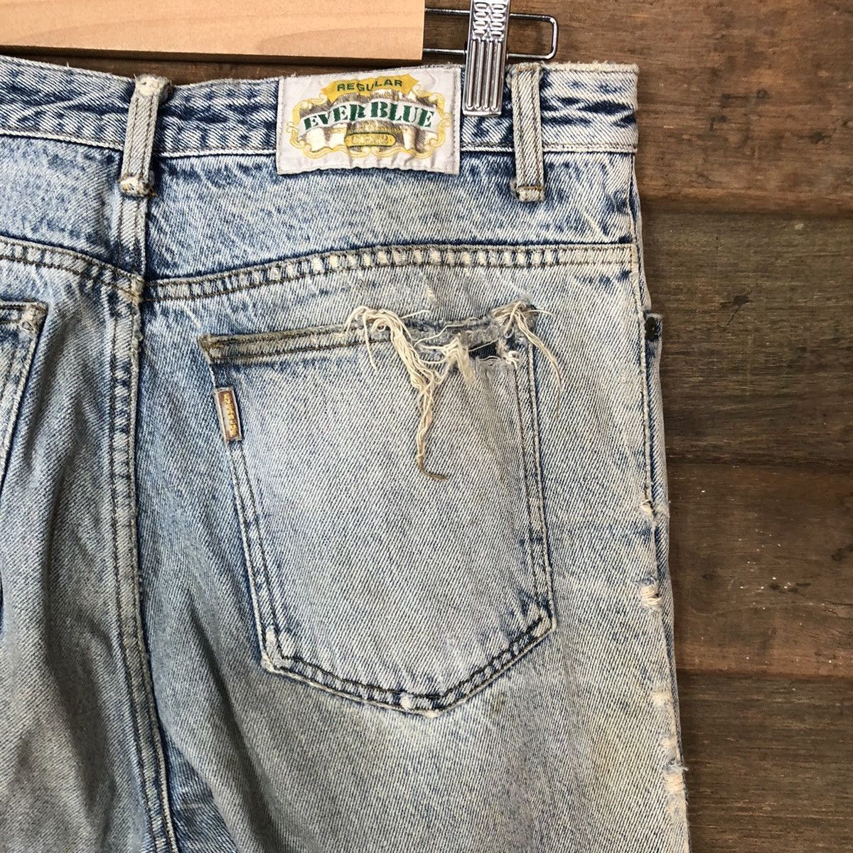 Japanese Brand Ever Blue vintage Distressed Denim #4660 Size US 32 / EU 48 - 14 Thumbnail