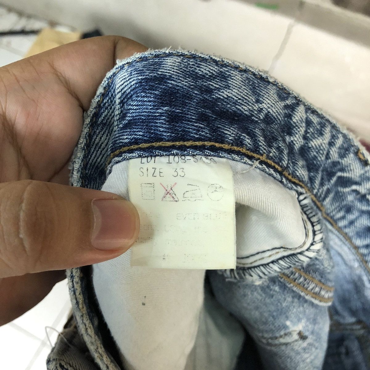 Japanese Brand Ever Blue vintage Distressed Denim #4660 Size US 32 / EU 48 - 16 Thumbnail