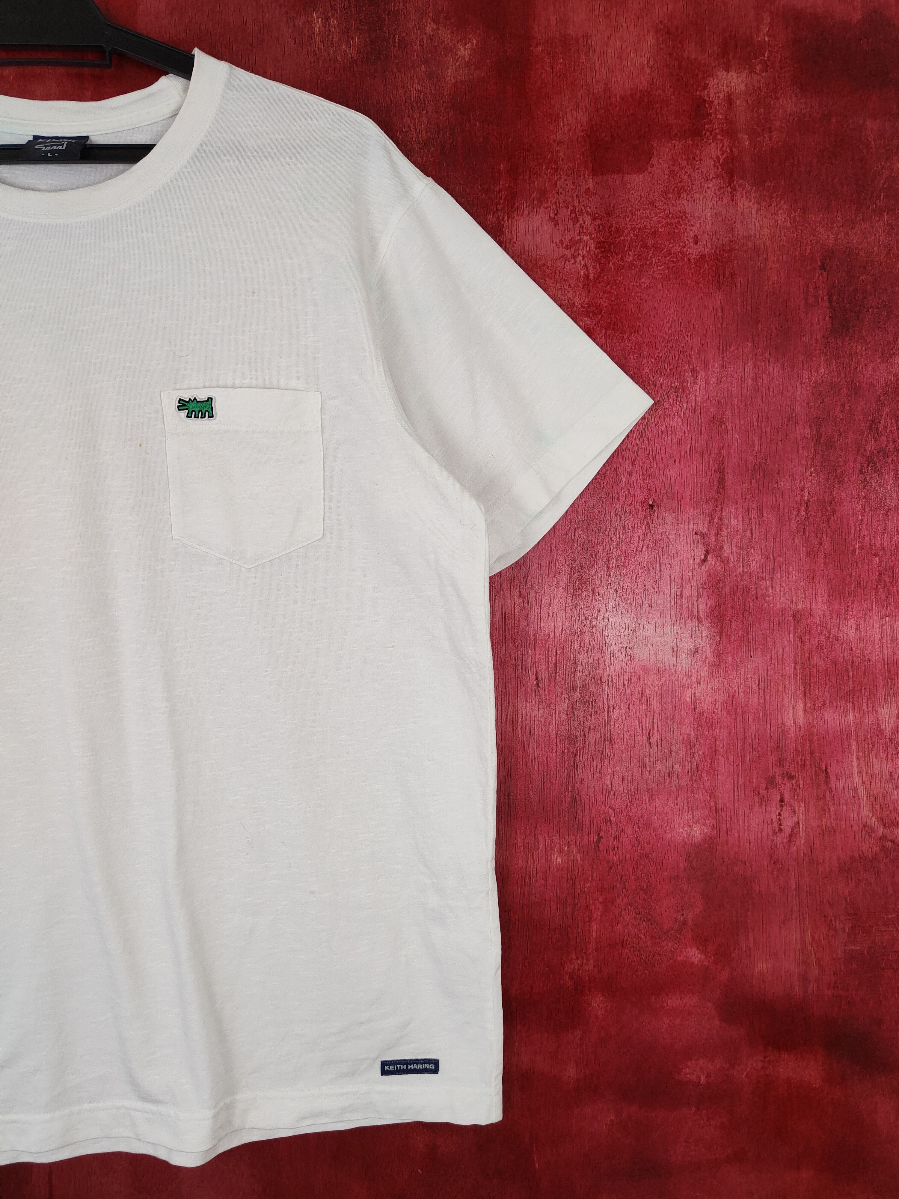 Japanese Brand Uniqlo-Keith Haring plain White Tshirt #S397 Size US L / EU 52-54 / 3 - 6 Thumbnail