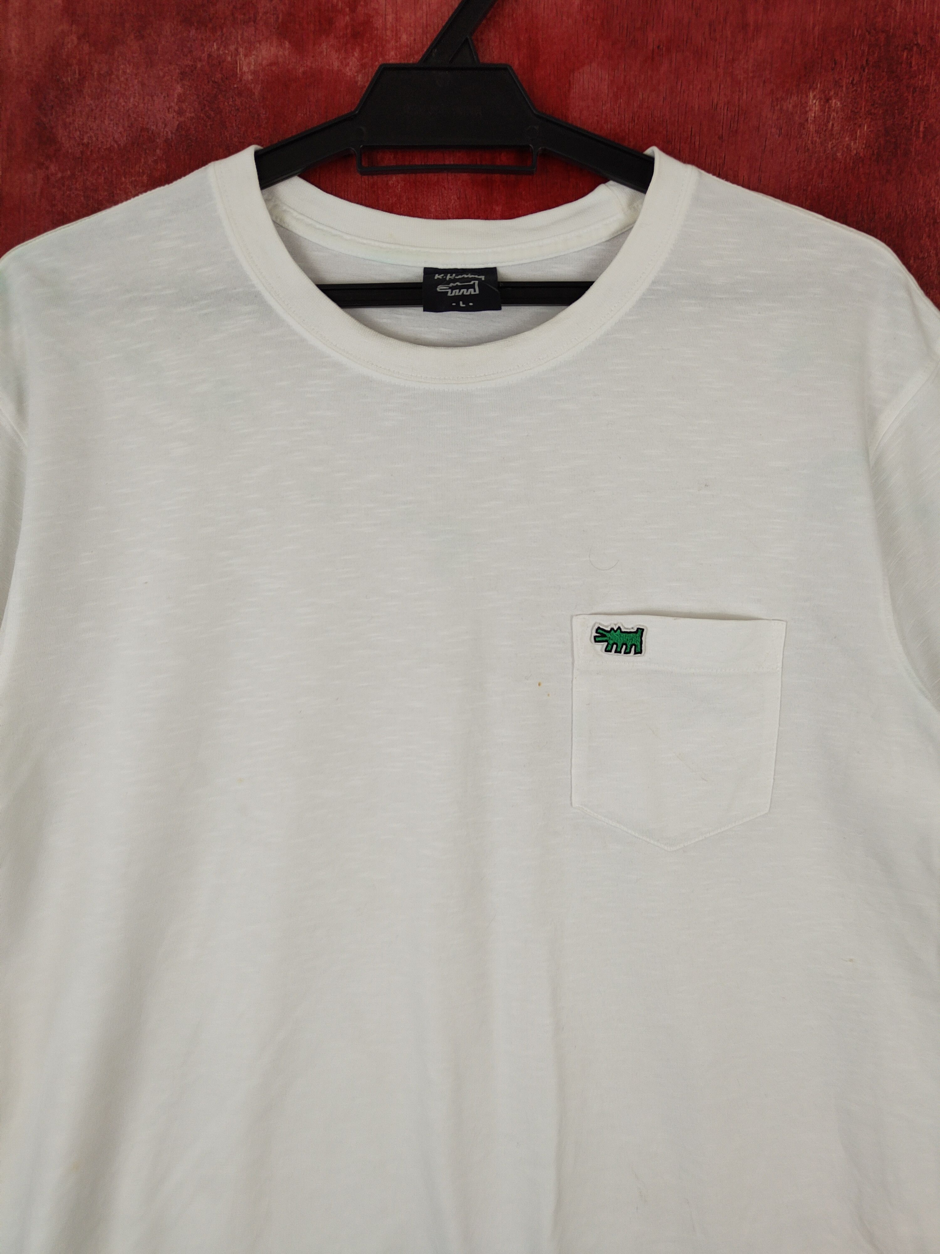 Japanese Brand Uniqlo-Keith Haring plain White Tshirt #S397 Size US L / EU 52-54 / 3 - 2 Thumbnail