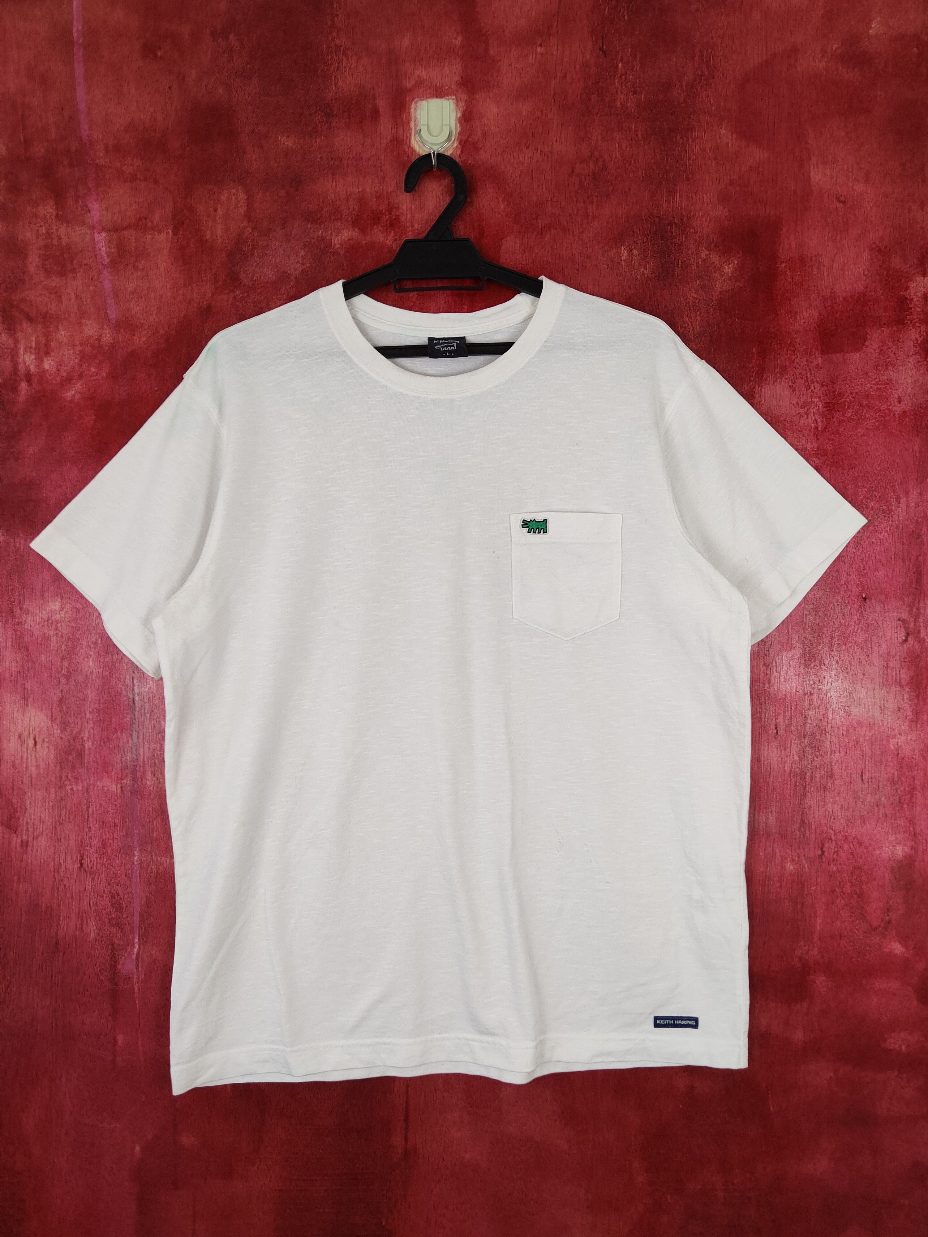 Japanese Brand Uniqlo-Keith Haring plain White Tshirt #S397 Size US L / EU 52-54 / 3 - 1 Thumbnail