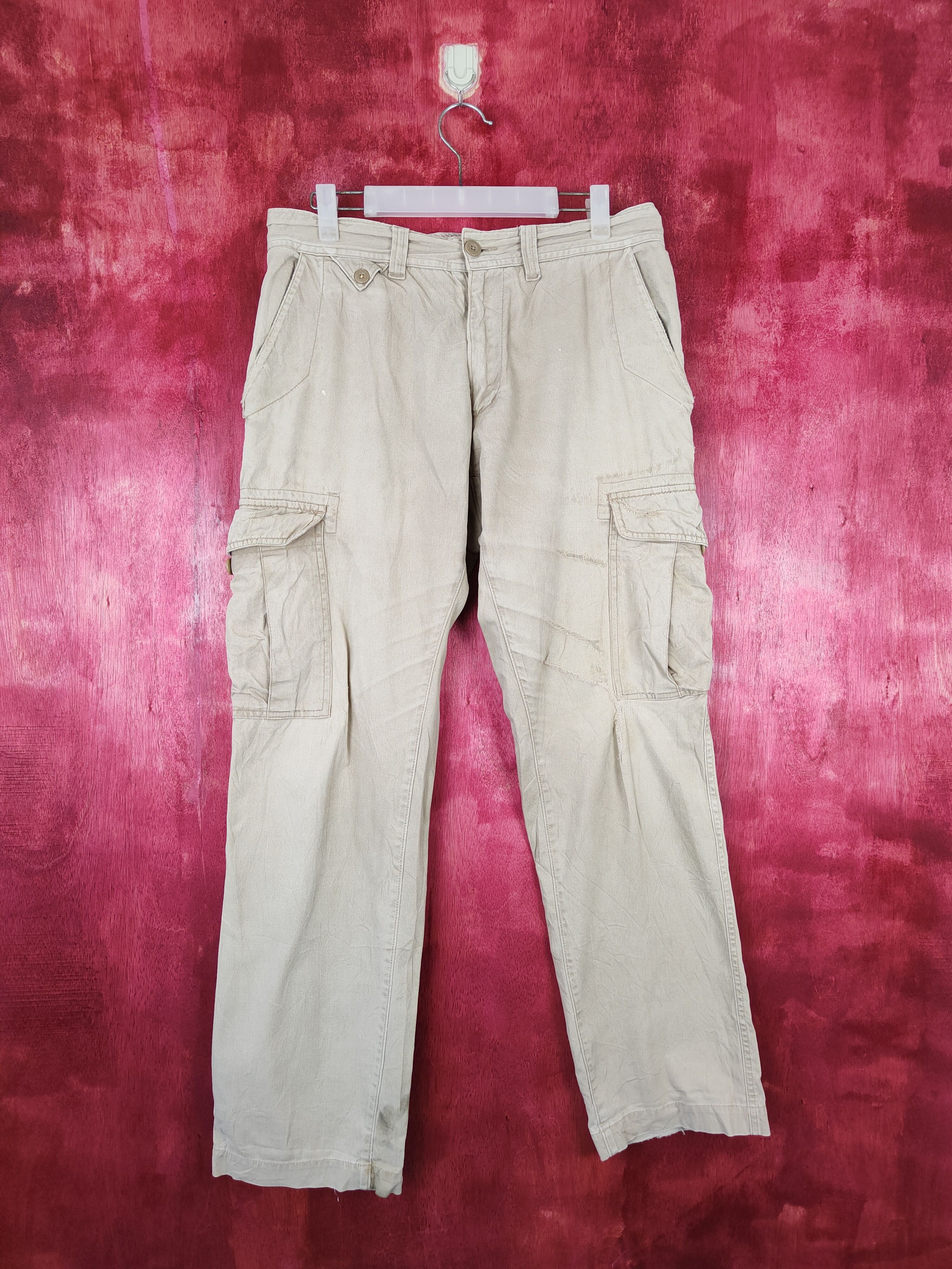 Global Work × Japanese Brand Global Work Brown Multi Pocket Tactical Cargo Pants #391 Size US 31 - 1 Thumbnail