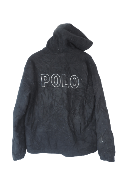 Polo Ralph Lauren × Vintage Vintage Polo Big Logo Zip Up Fleece Hoodie Size US L / EU 52-54 / 3 - 1 Thumbnail