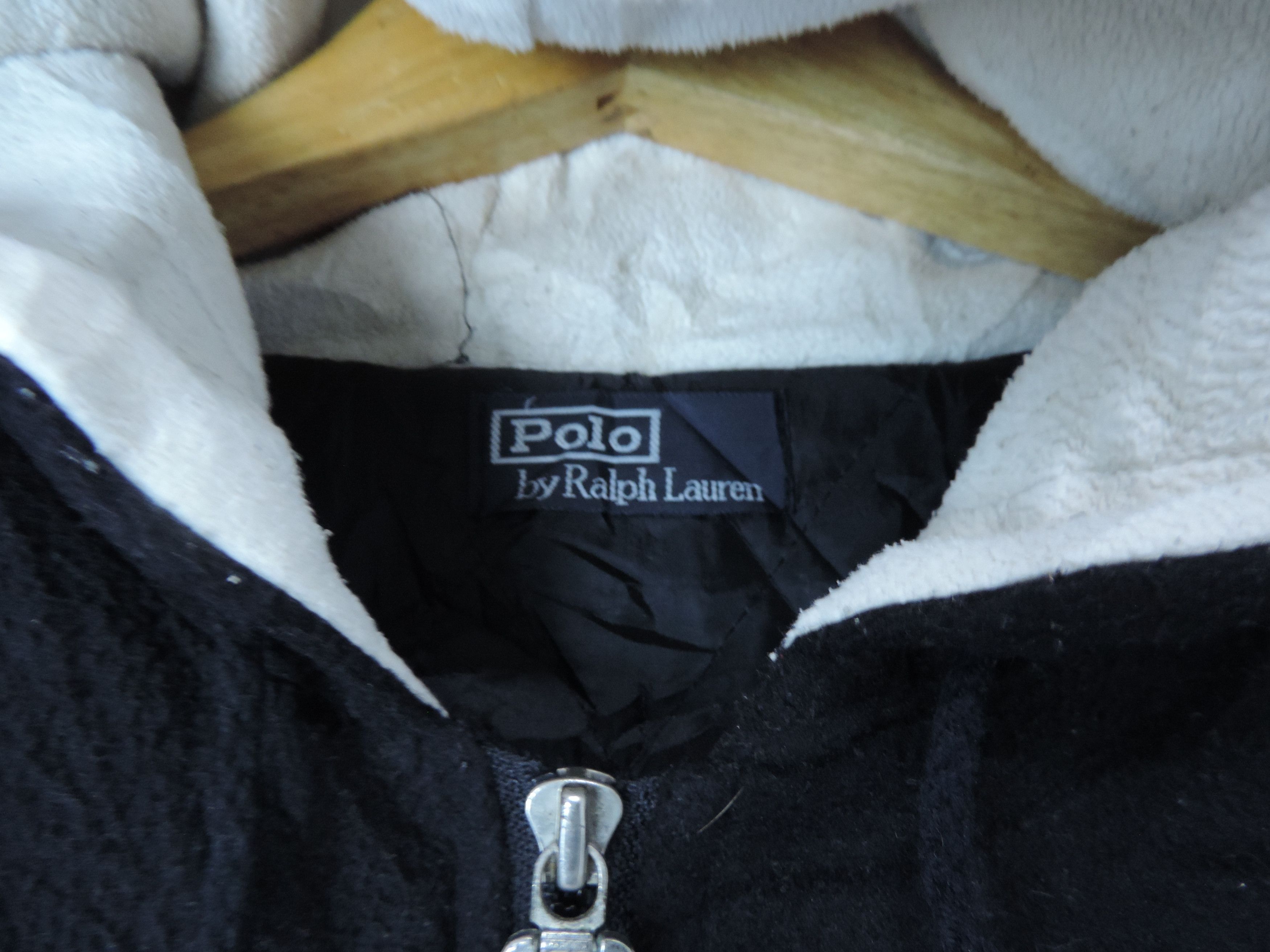 Polo Ralph Lauren × Vintage Vintage Polo Big Logo Zip Up Fleece Hoodie Size US L / EU 52-54 / 3 - 6 Thumbnail