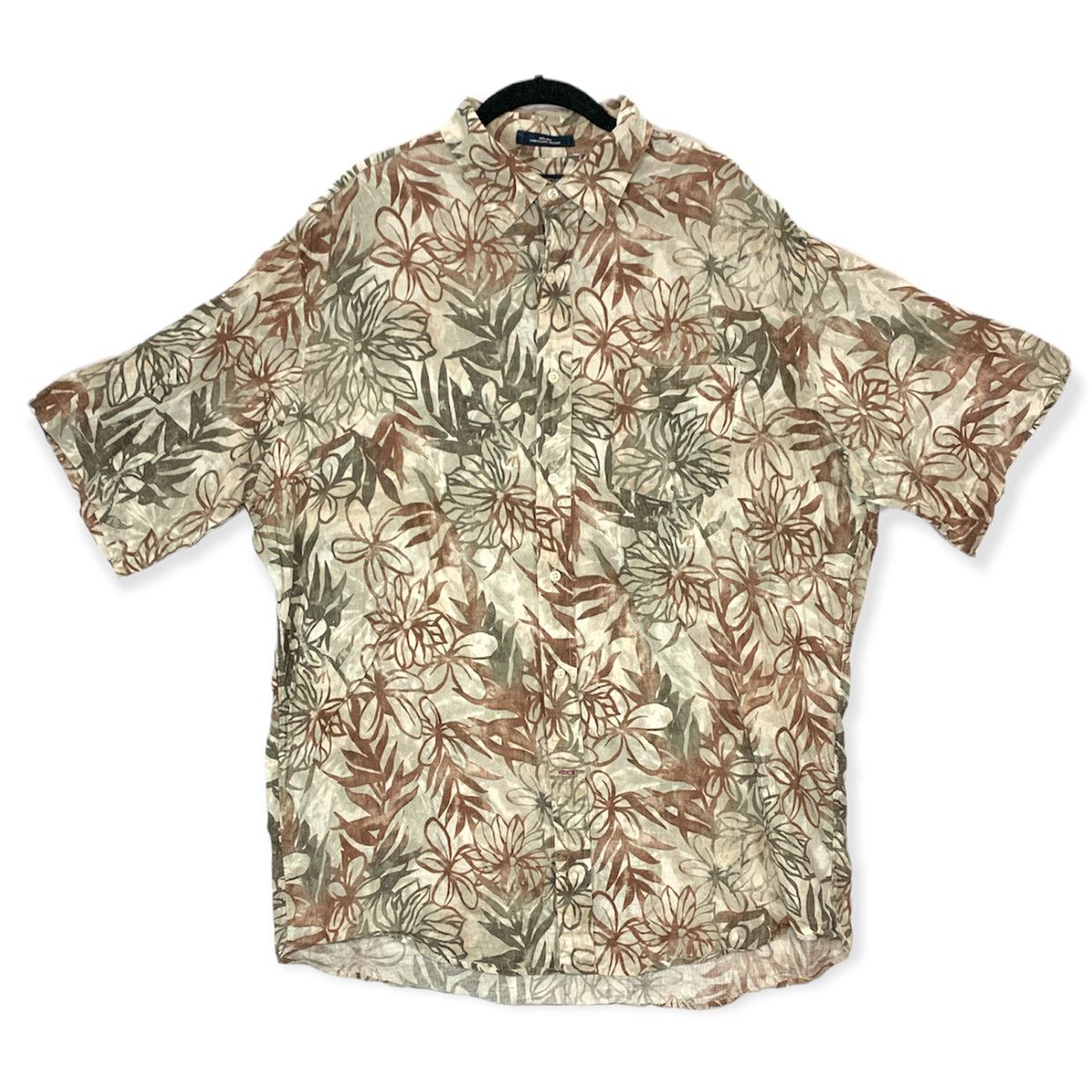Daniel Cremieux Daniel Cremieux Men's Tailored Fit Linen Hawaiian Shirt