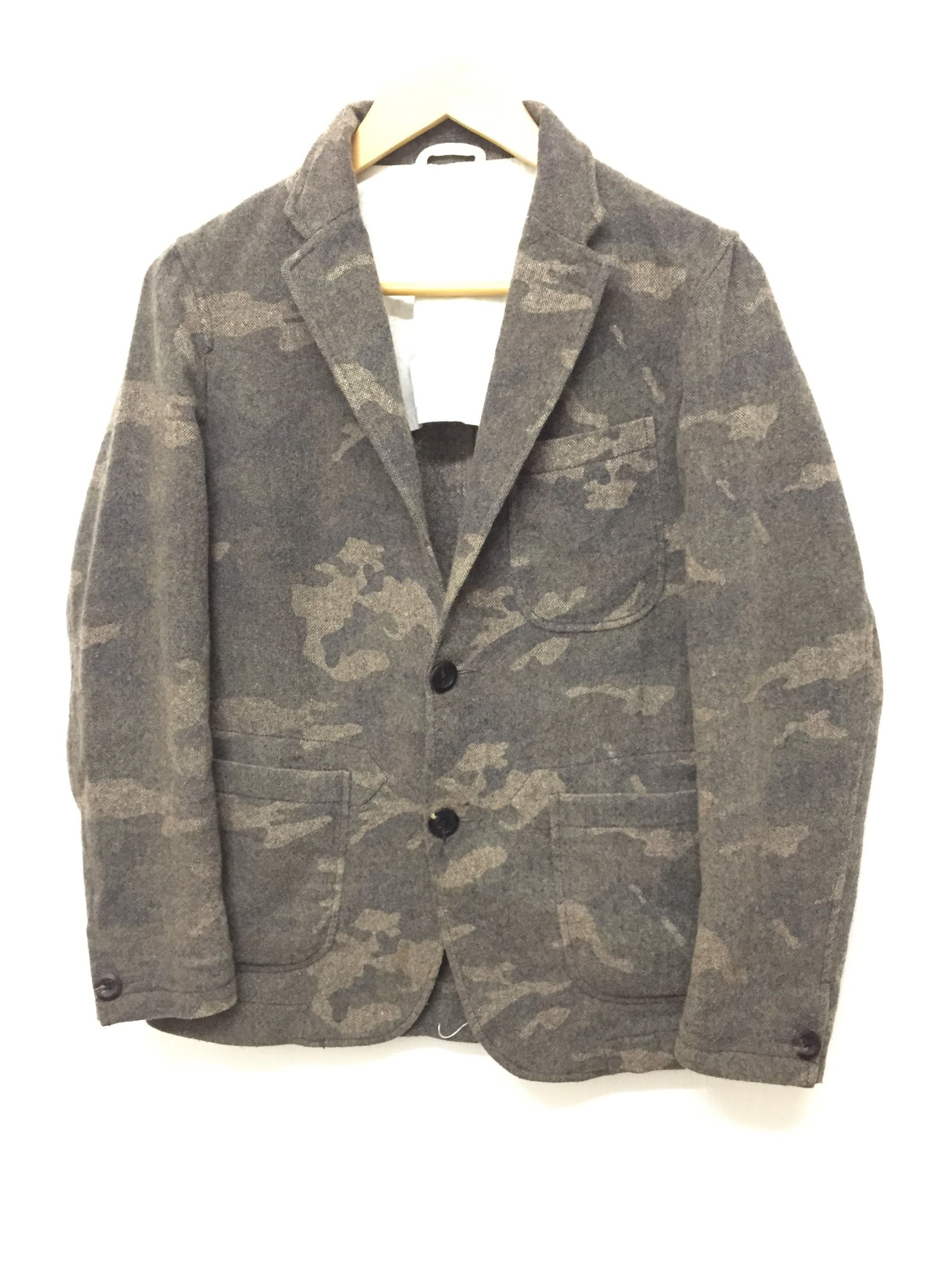 Beams Plus CAMO Wool Mix fabric jacket Size US S / EU 44-46 / 1 - 1 Thumbnail