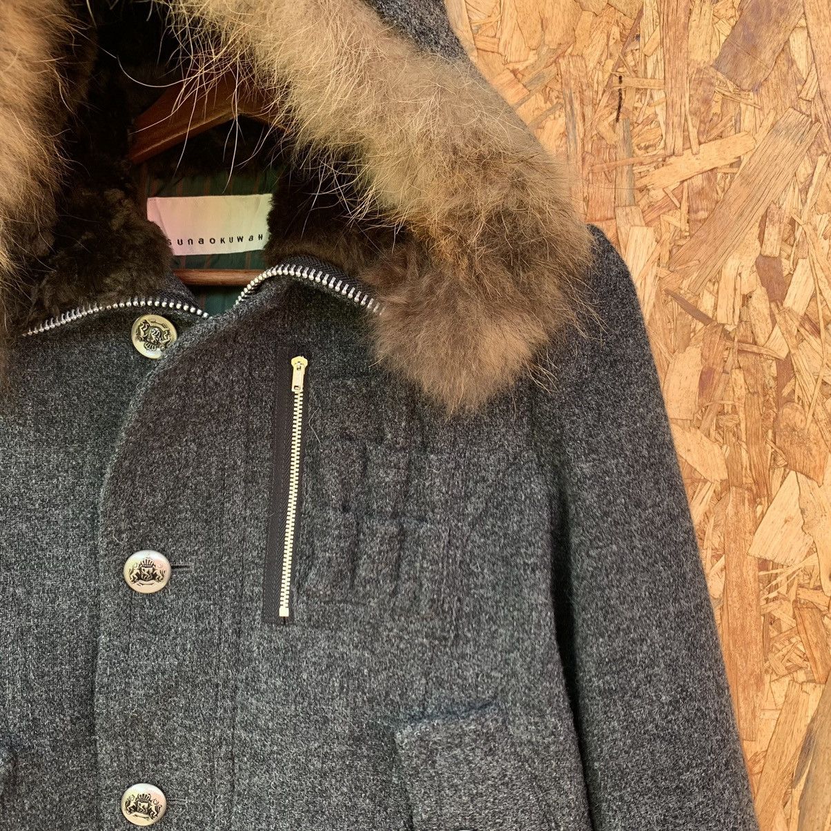 Issey Miyake Nice! Sunao kuwahara Issey Miyake Fur Wool Hoodie Jacket Size XS / US 0-2 / IT 36-38 - 7 Thumbnail