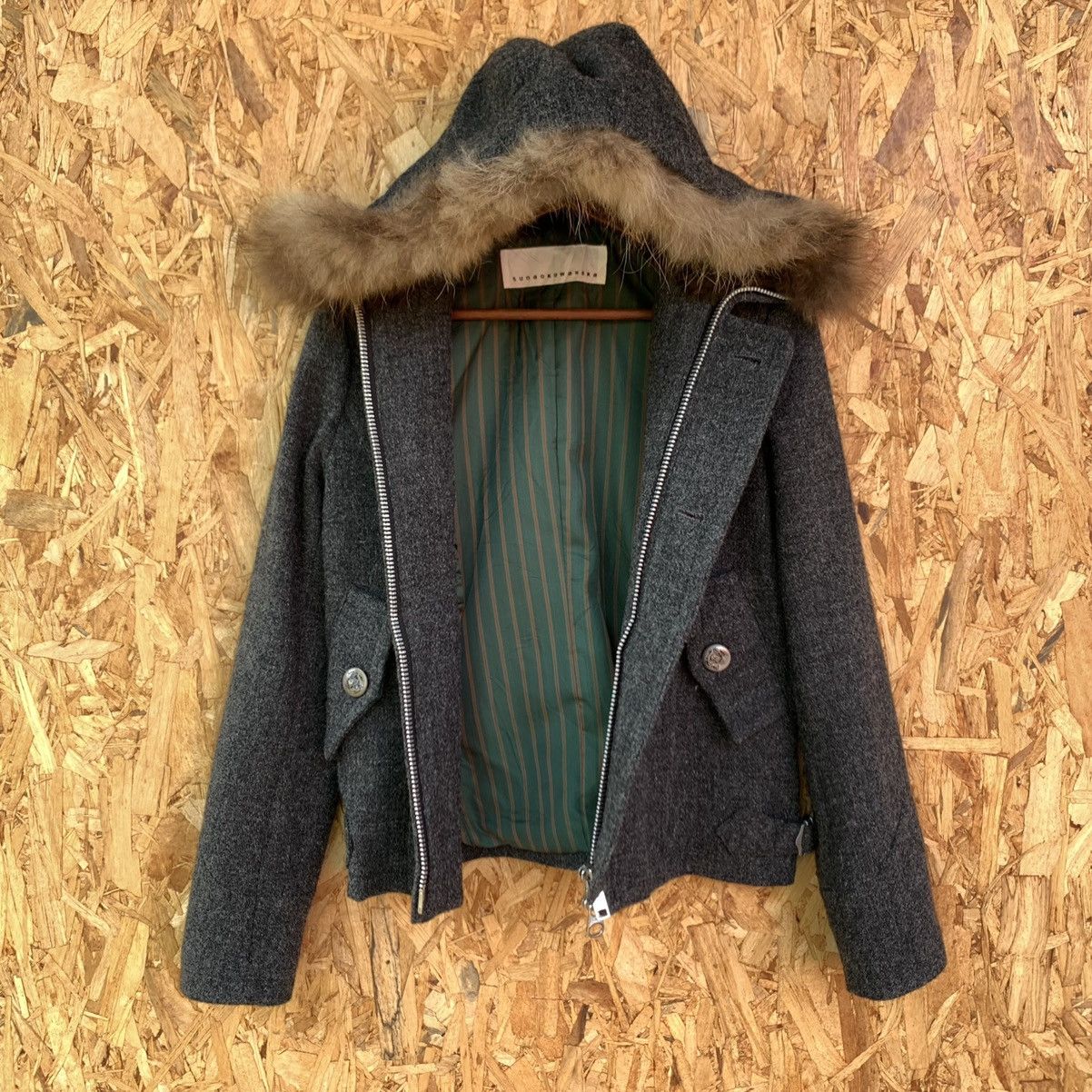 Issey Miyake Nice! Sunao kuwahara Issey Miyake Fur Wool Hoodie Jacket Size XS / US 0-2 / IT 36-38 - 3 Thumbnail