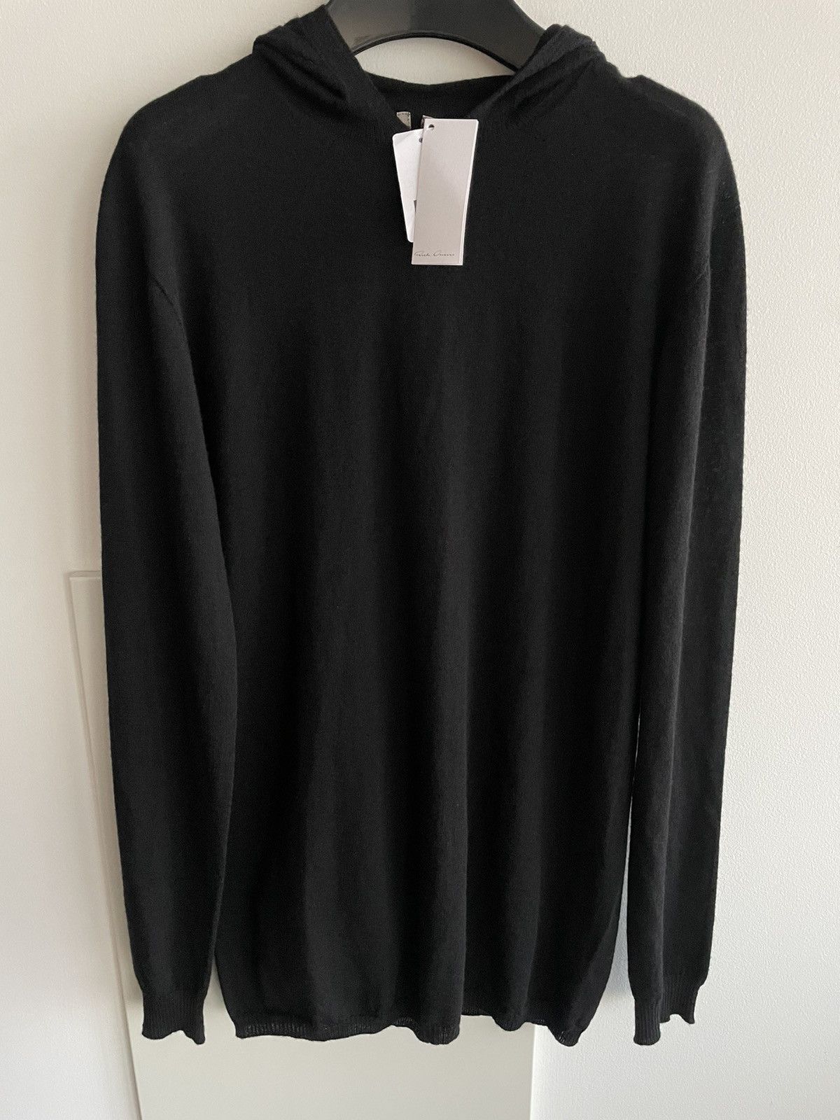 Rick Owens Super Runway Brand New Virgin Wool Skinny Hooded Sweater Size US L / EU 52-54 / 3 - 4 Thumbnail