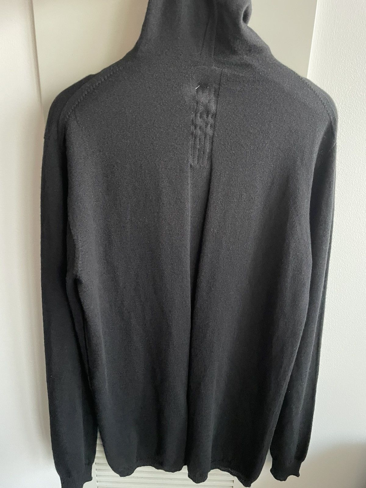 Rick Owens Super Runway Brand New Virgin Wool Skinny Hooded Sweater Size US L / EU 52-54 / 3 - 1 Thumbnail