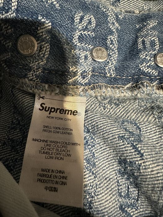 Supreme Supreme Multi Type Jacquard Regular Jeans Blue FW2022