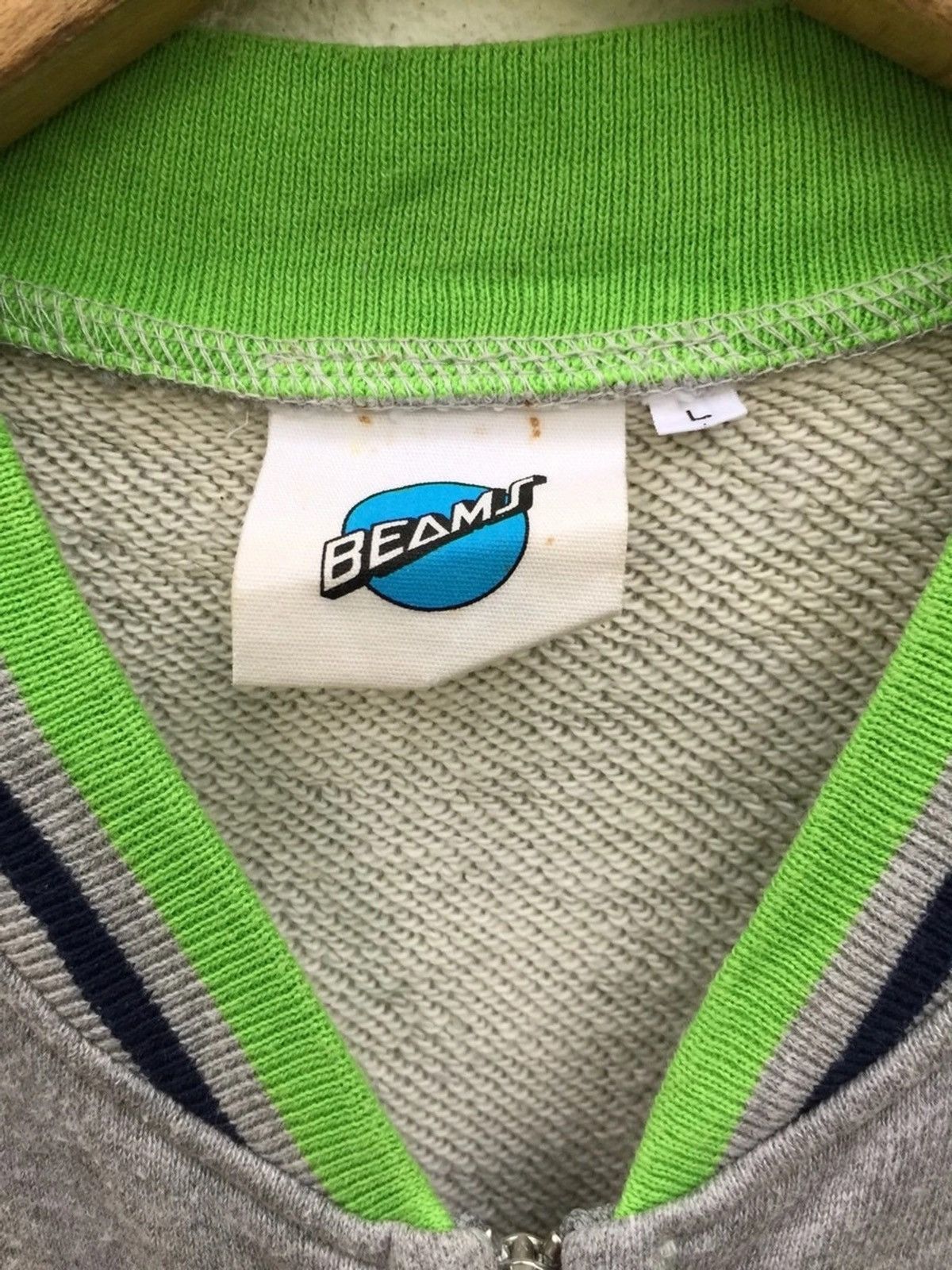 Beams Plus × Japanese Brand Vintage Japanese Beams Sweater Zipper Size US L / EU 52-54 / 3 - 5 Thumbnail