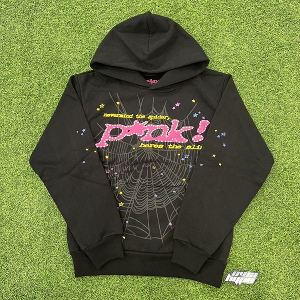 Young Thug Spider worldwide P*nk Hoodie Black L | Grailed
