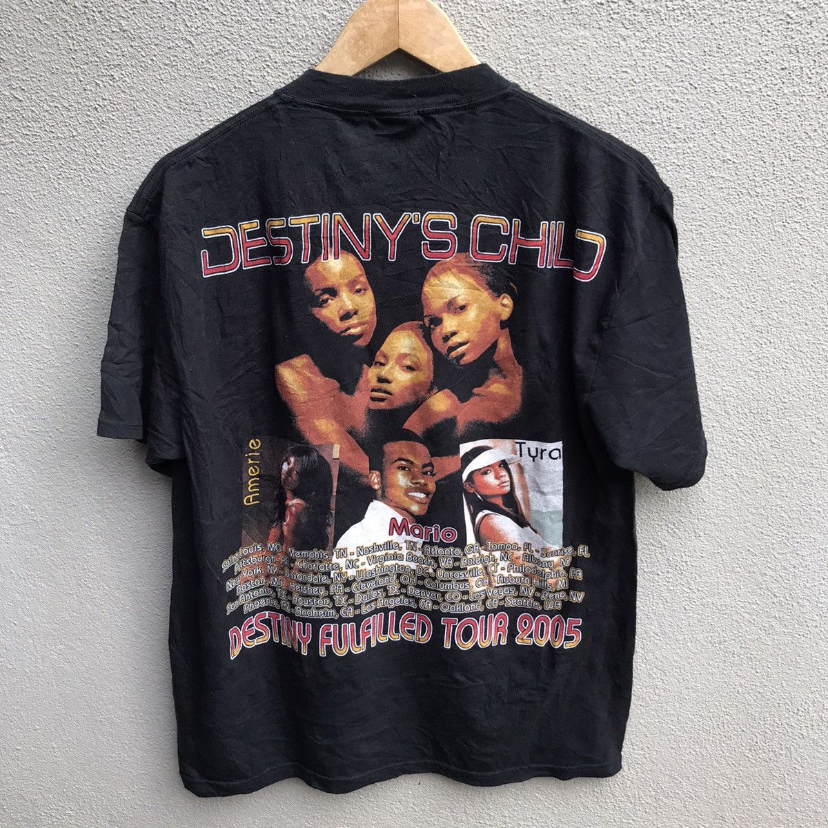 Vintage DESTINY CHILDS rap tee tour rnb