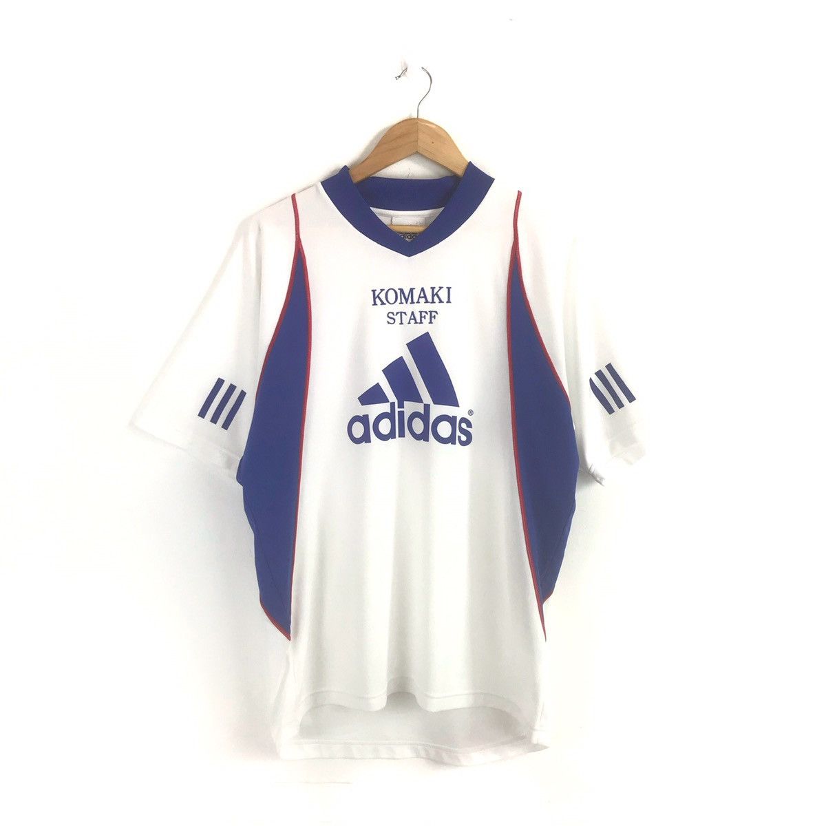 Adidas × Vintage Vintage Adidas Komaki Staff Large Size White Colour Jersey Size US L / EU 52-54 / 3 - 1 Thumbnail
