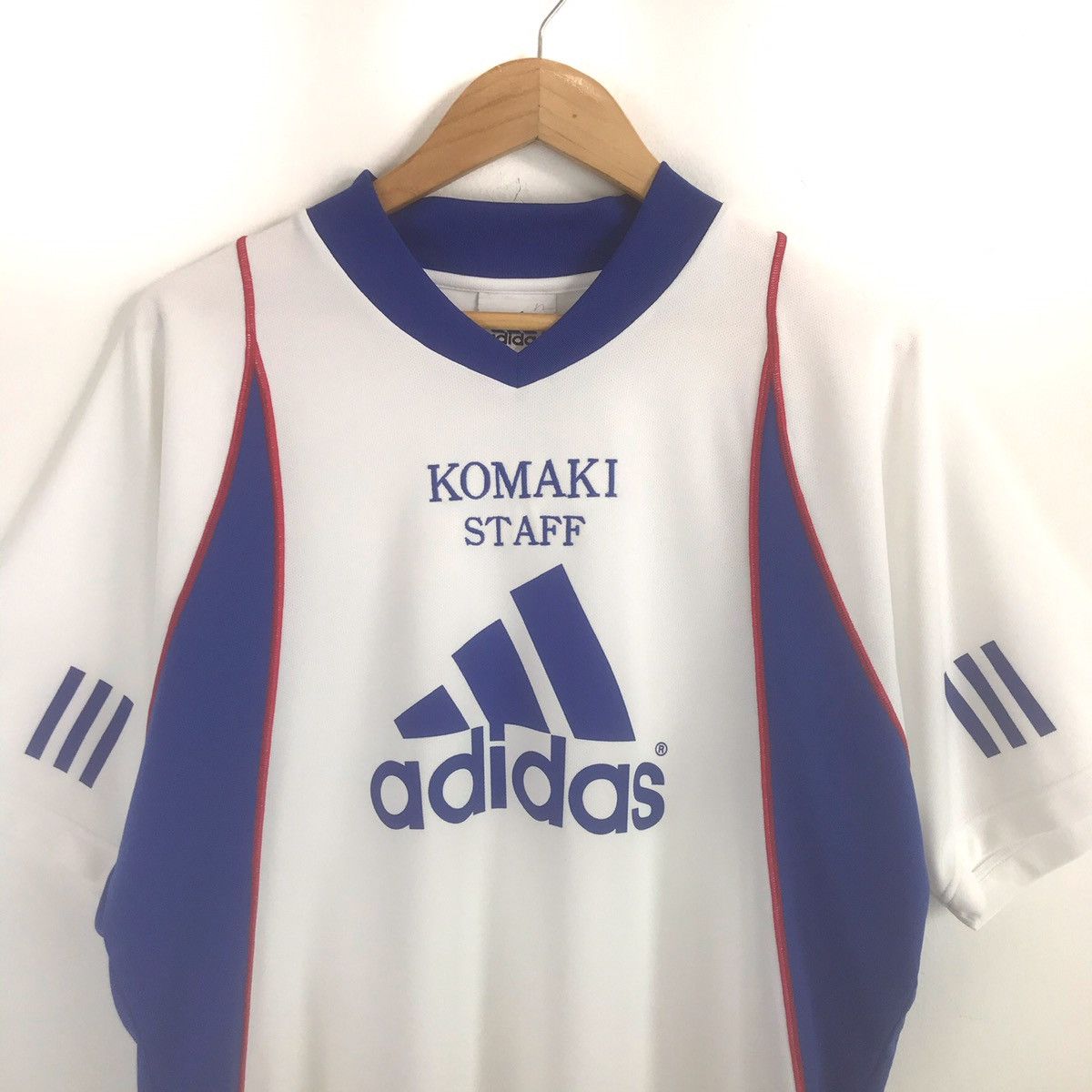 Adidas × Vintage Vintage Adidas Komaki Staff Large Size White Colour Jersey Size US L / EU 52-54 / 3 - 2 Thumbnail