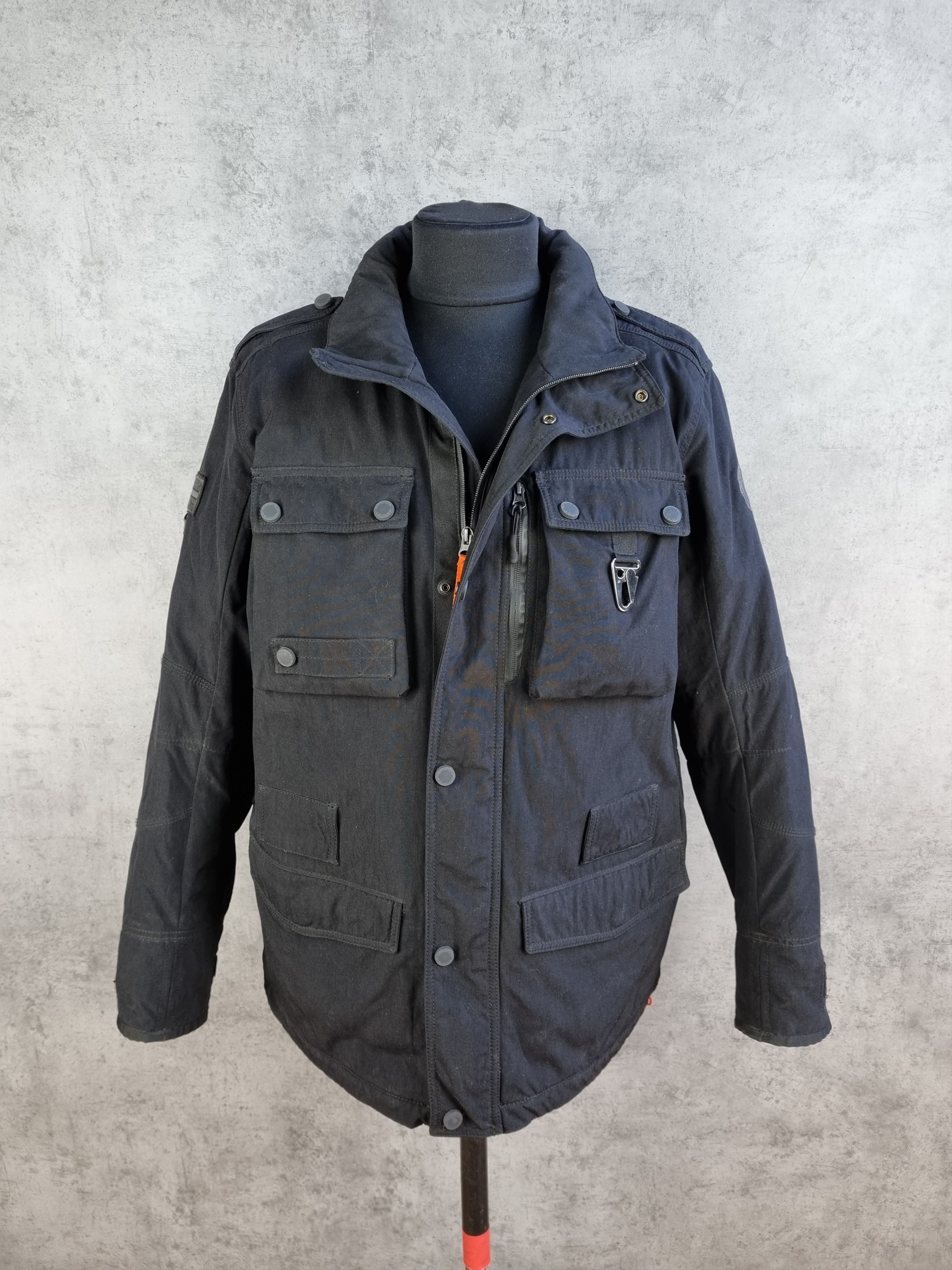 image of Military x Napapijri 90's Napapijri Multi Pockets Expedition Nylon Jacket in Black, Men's (Size XL)