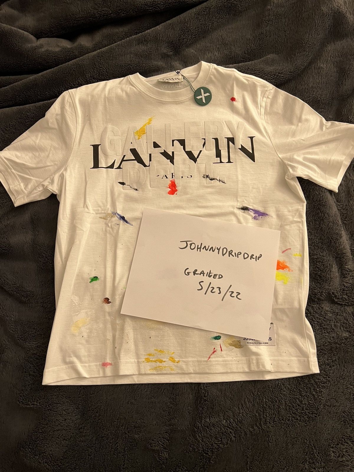 Lanvin Lanvin X Gallery Dept Paint Splatter T-Shirt Size XS | Grailed