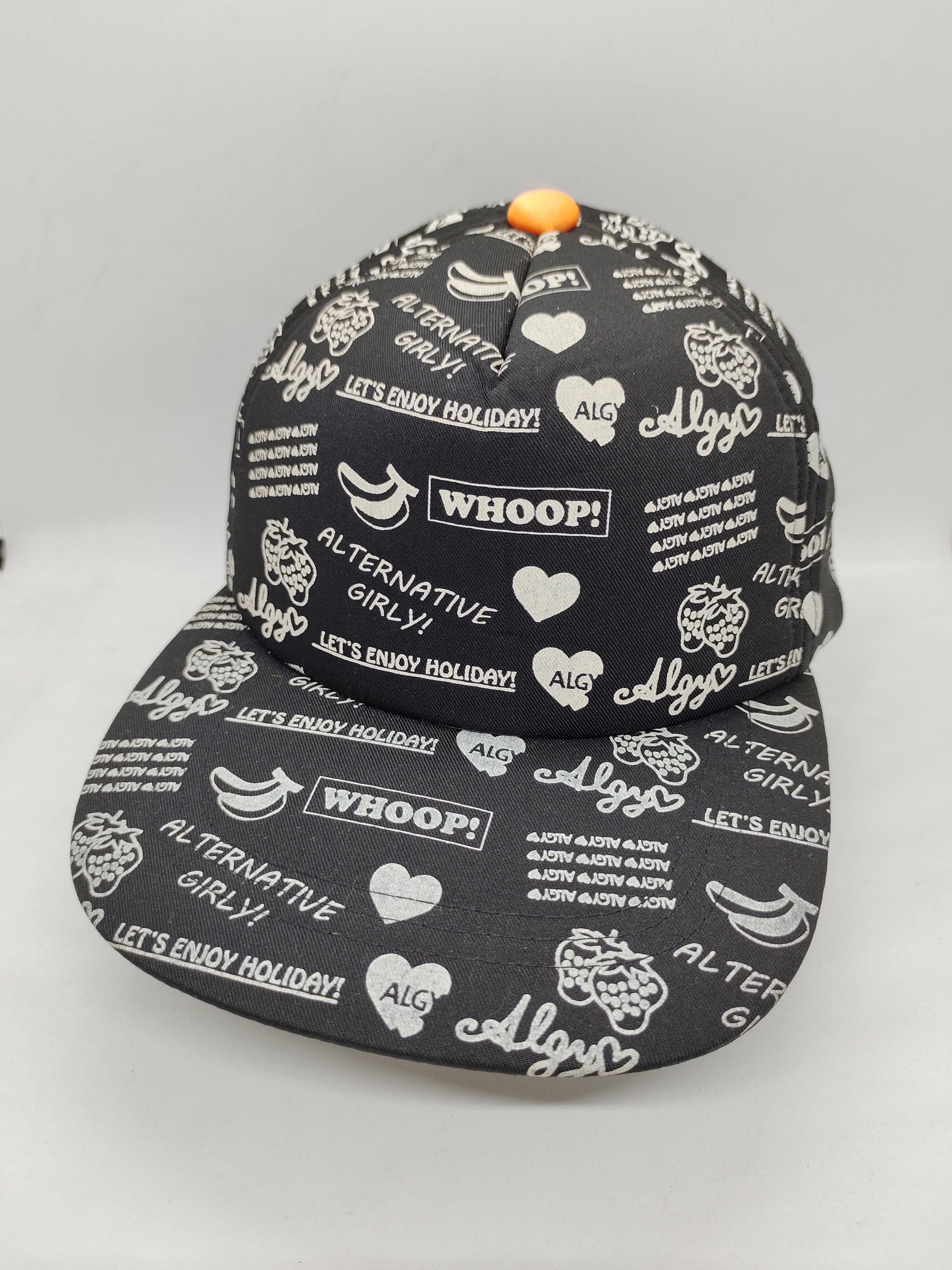 Japanese Brand Vintage Algy Japan Fullprint Cap Hat Snapback Size ONE SIZE - 2 Thumbnail