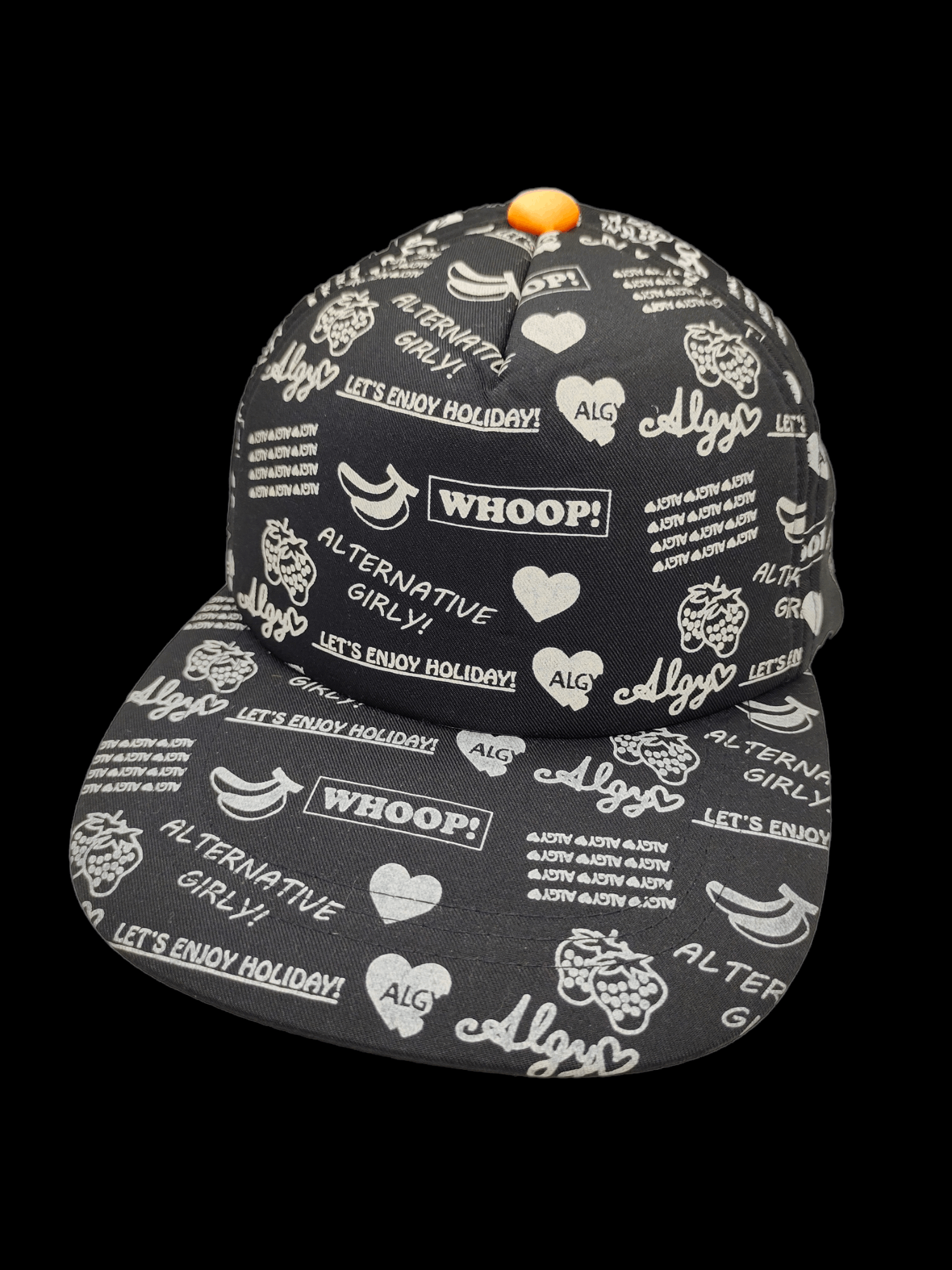 Japanese Brand Vintage Algy Japan Fullprint Cap Hat Snapback Size ONE SIZE - 1 Thumbnail