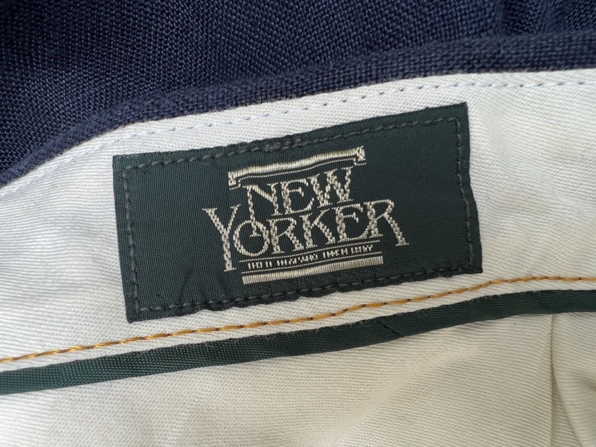 KEITAMARUYAMA Vintage 90s Keita Maruyama New Yorker Navy Linen Trouser Size US 32 / EU 48 - 17 Thumbnail