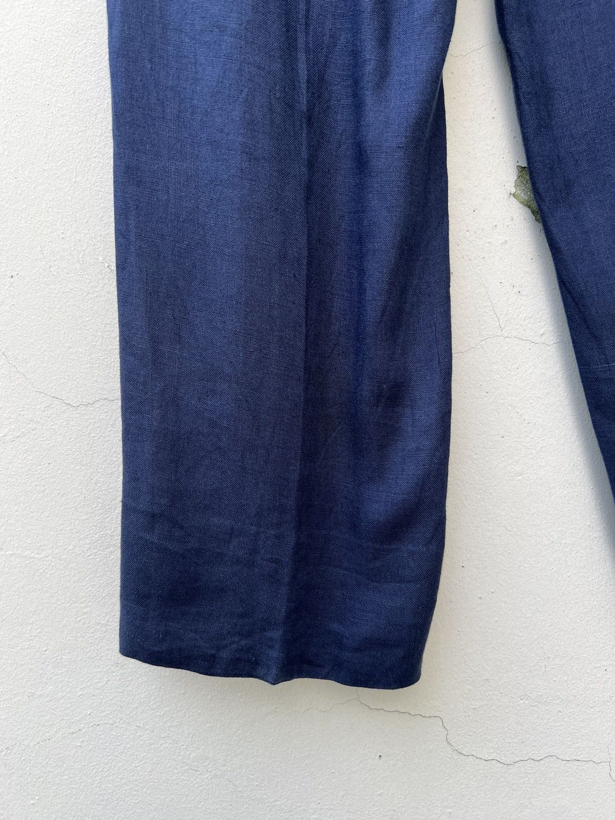 KEITAMARUYAMA Vintage 90s Keita Maruyama New Yorker Navy Linen Trouser Size US 32 / EU 48 - 15 Thumbnail