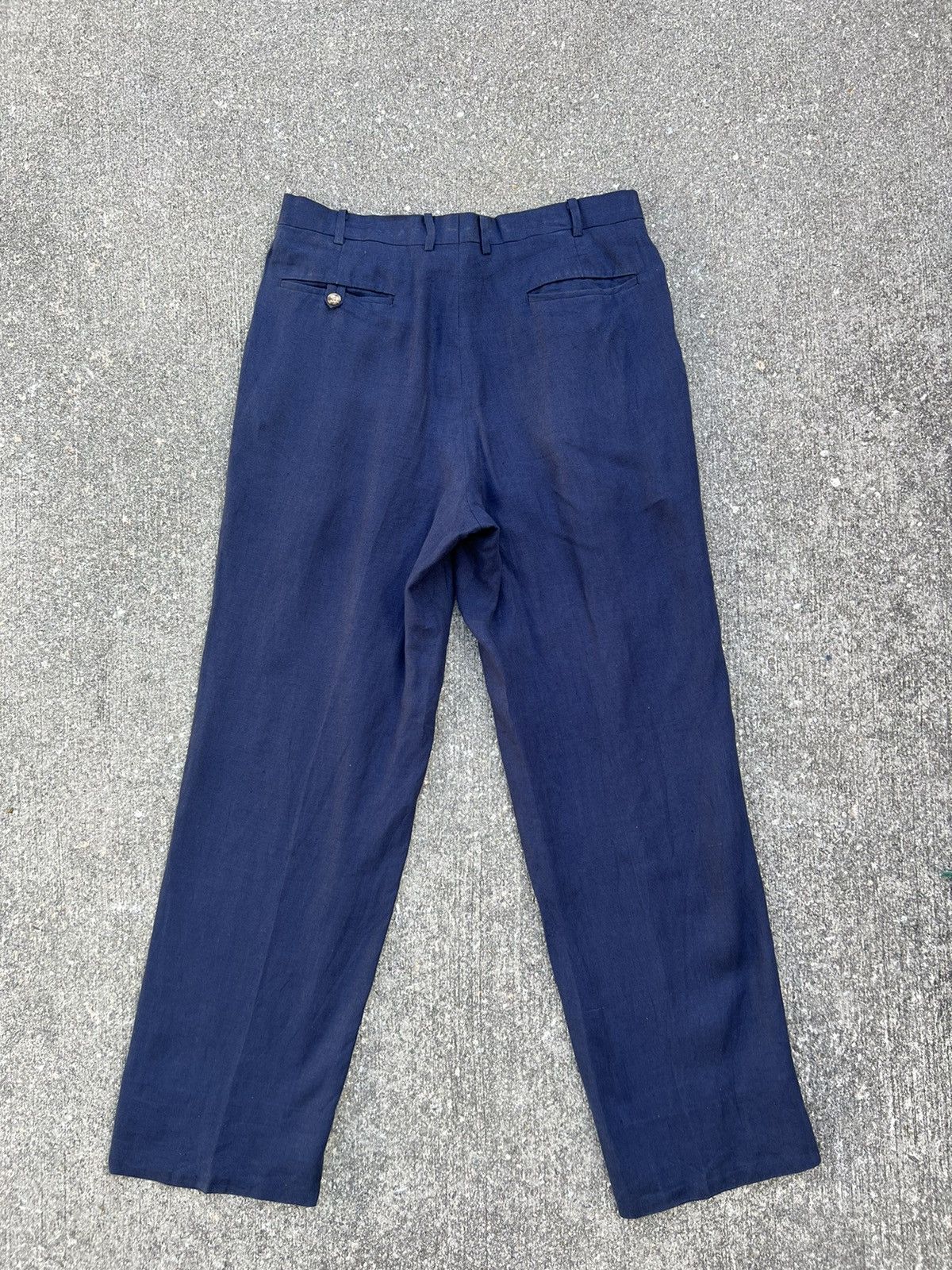 KEITAMARUYAMA Vintage 90s Keita Maruyama New Yorker Navy Linen Trouser Size US 32 / EU 48 - 5 Thumbnail