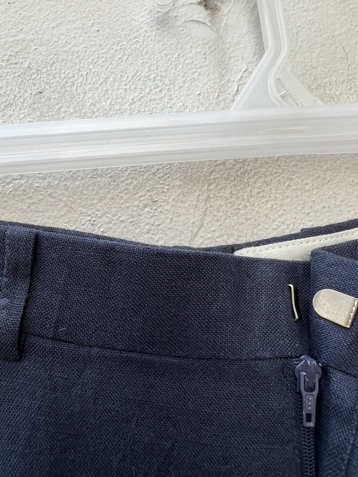 KEITAMARUYAMA Vintage 90s Keita Maruyama New Yorker Navy Linen Trouser Size US 32 / EU 48 - 9 Thumbnail