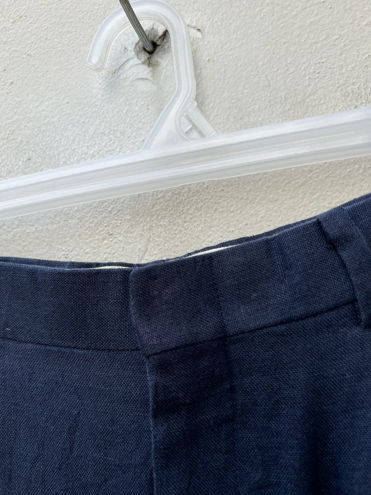 KEITAMARUYAMA Vintage 90s Keita Maruyama New Yorker Navy Linen Trouser Size US 32 / EU 48 - 8 Thumbnail