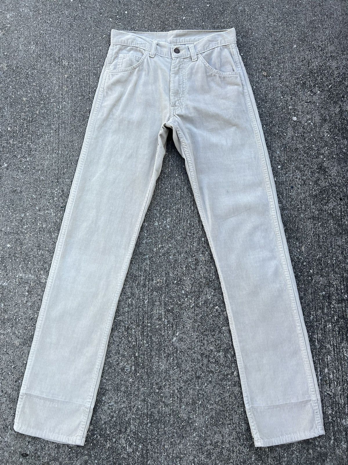 Levi's Vintage Clothing VTG 1999 LVC Levi’s Big E White Tab Corduroy Cream Jeans Size US 28 / EU 44 - 1 Thumbnail