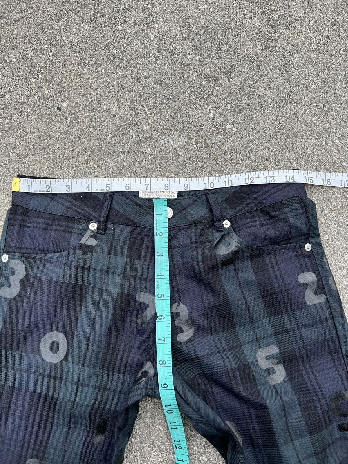 SOU SOU Sou Sou Le Coq Sportif Pop Textile Hand Print Numerical Pant Size US 28 / EU 44 - 2 Thumbnail