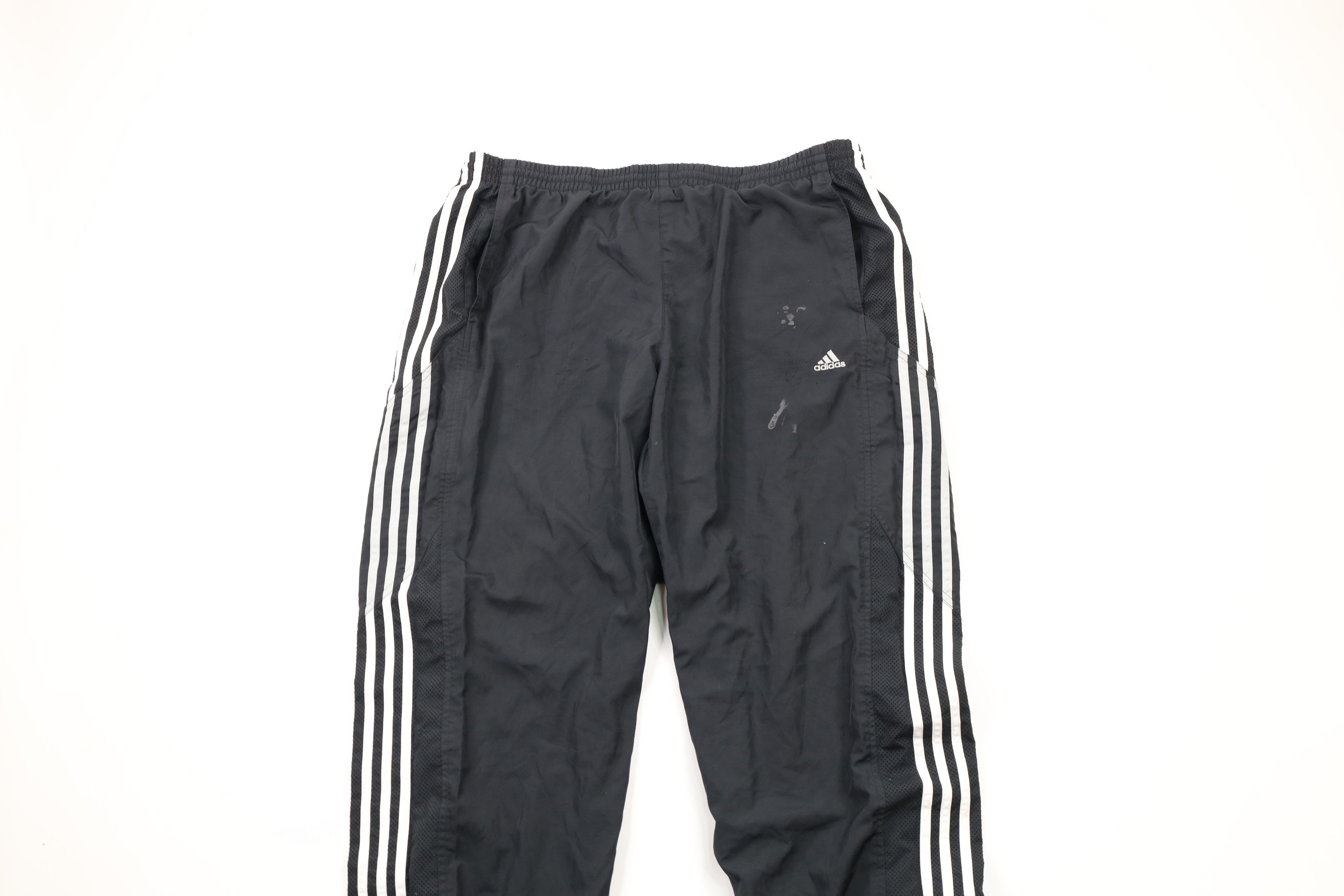 Adidas × Vintage Vintage Adidas Spell Out Striped Lined Wide Leg Sweatpants Size US 36 / EU 52 - 2 Thumbnail