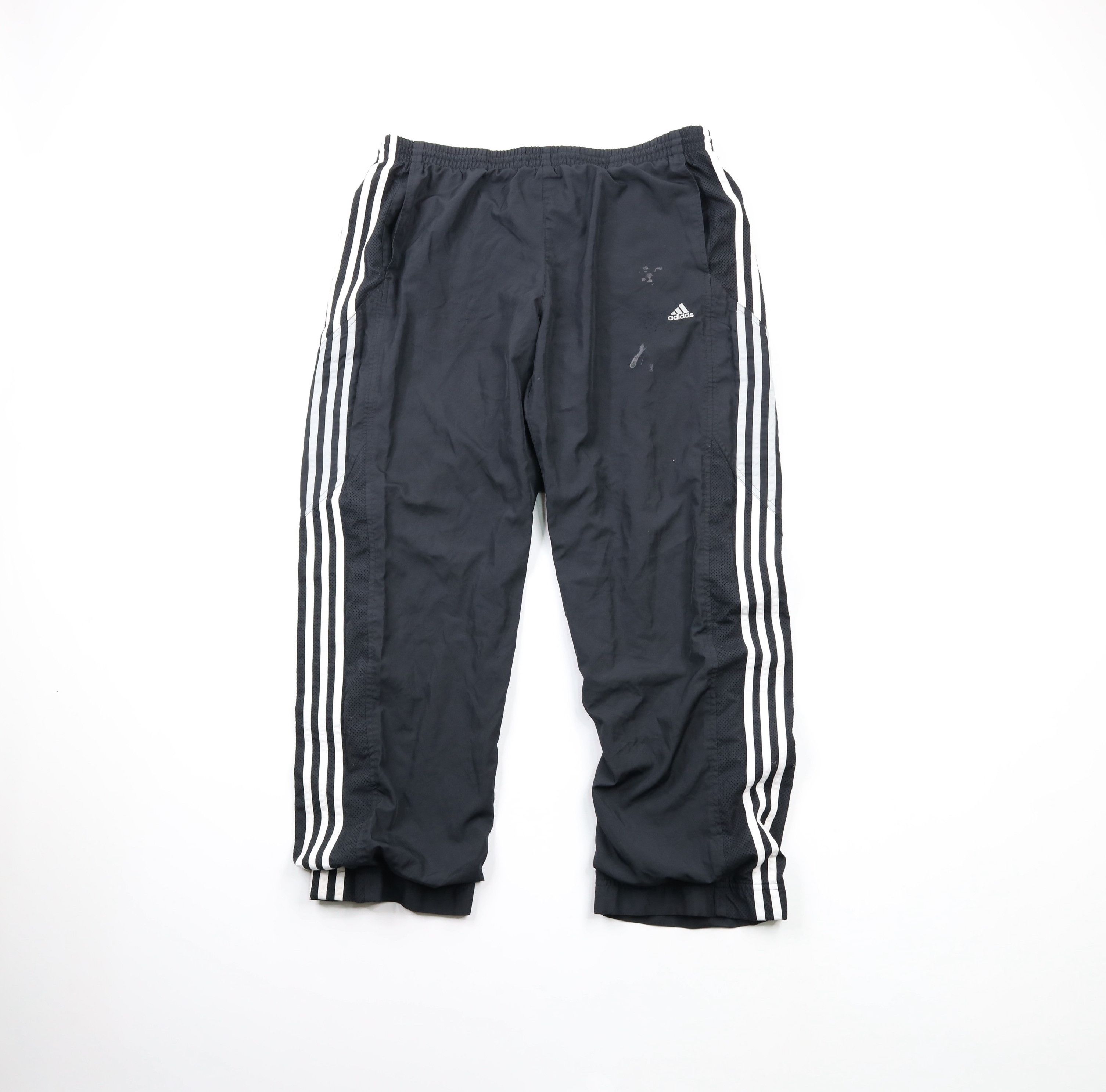 Adidas × Vintage Vintage Adidas Spell Out Striped Lined Wide Leg Sweatpants Size US 36 / EU 52 - 1 Thumbnail