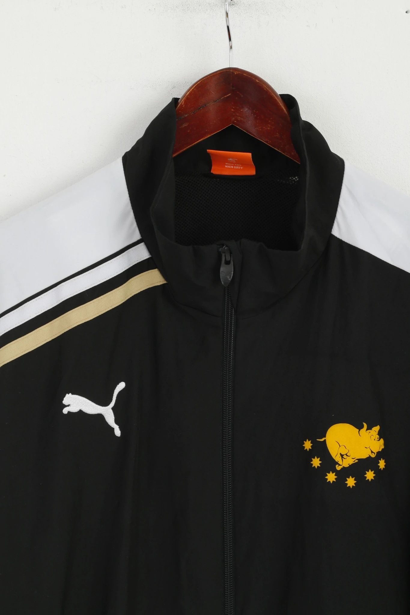 Puma Puma Men L Jacket Black White Activewear Top Retro 7180 Size US L / EU 52-54 / 3 - 3 Thumbnail