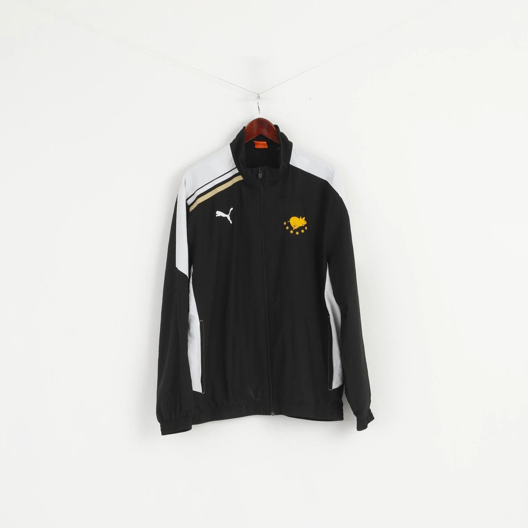 Puma Puma Men L Jacket Black White Activewear Top Retro 7180 Size US L / EU 52-54 / 3 - 2 Thumbnail